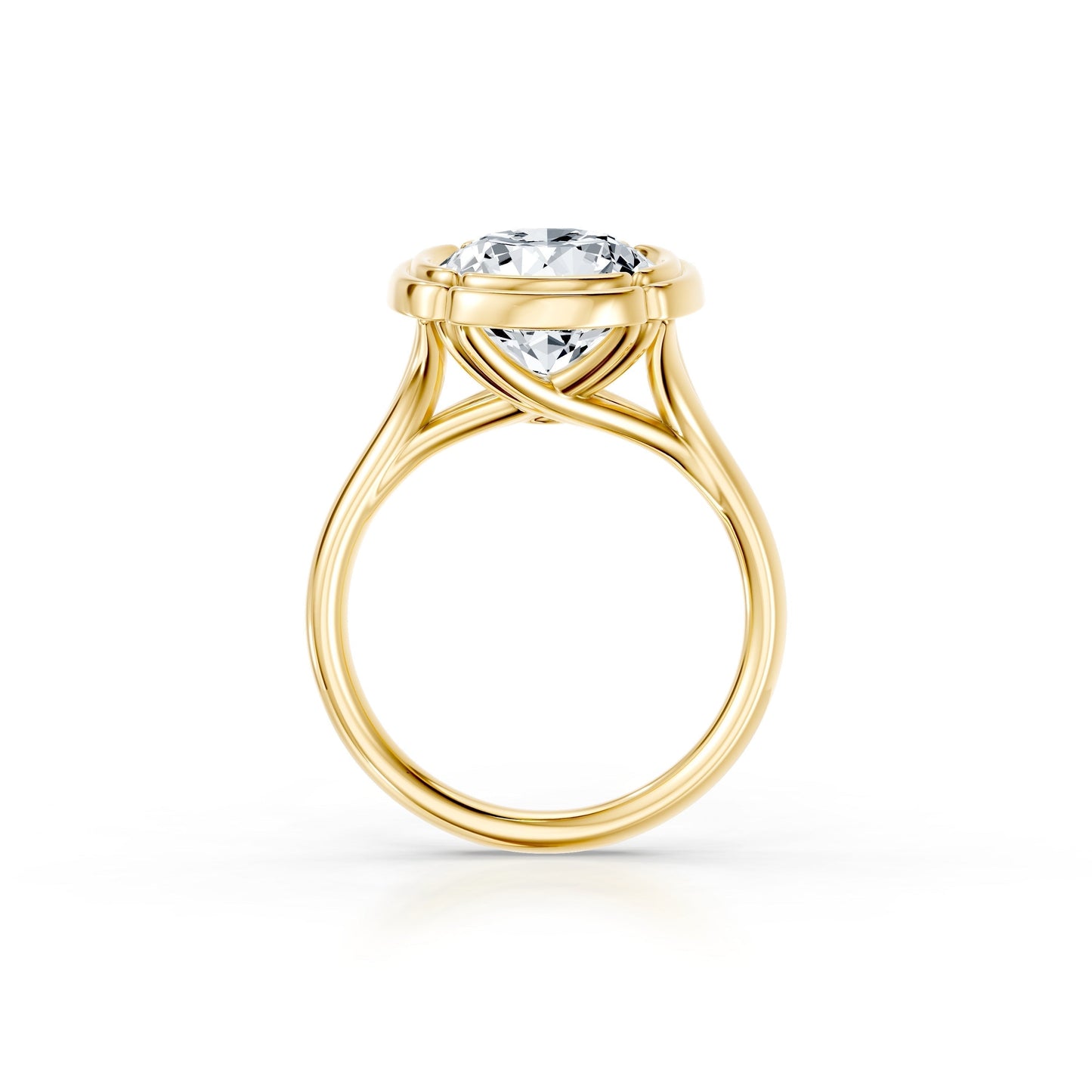 Doree Round Solitaire Lab Diamond Engagement Ring - view 4