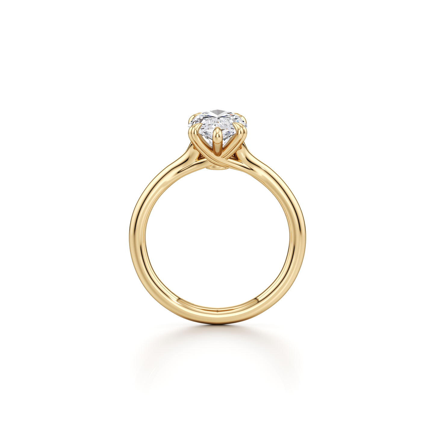 Elle Marquise Solitaire Lab Diamond Engagement Ring - view 3