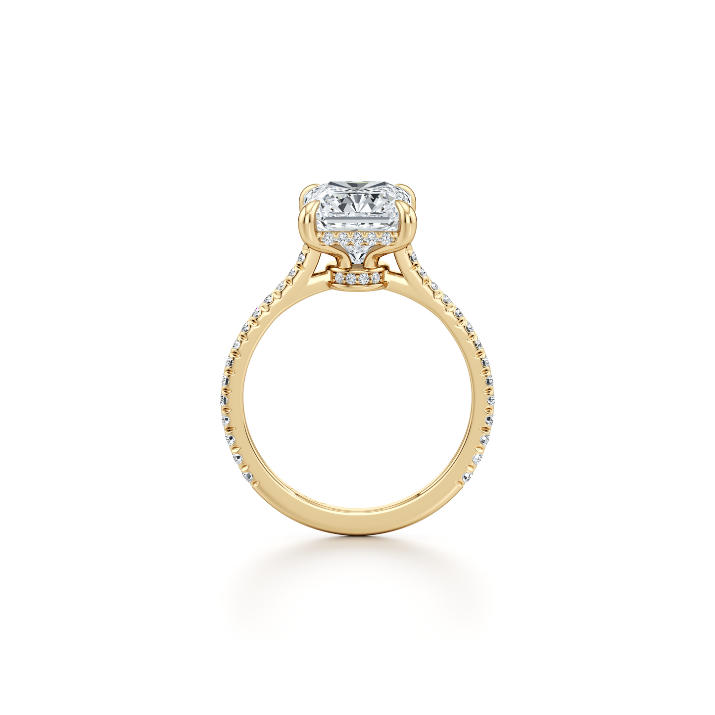 Chelsea Radiant Cut Solitaire Lab Diamond Engagement Ring - view 3