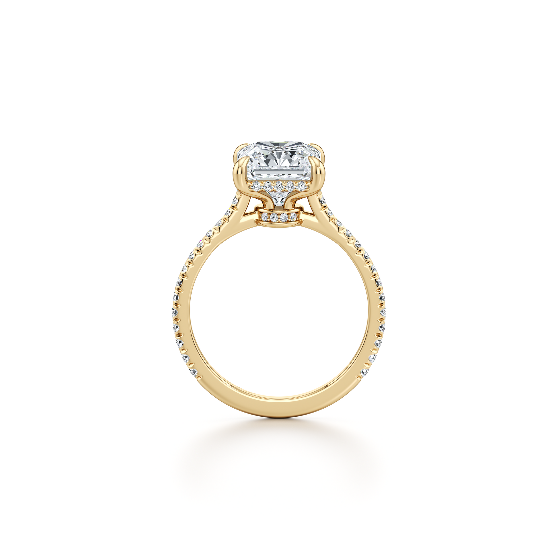 Chelsea Radiant Cut Solitaire Lab Diamond Engagement Ring - view 3