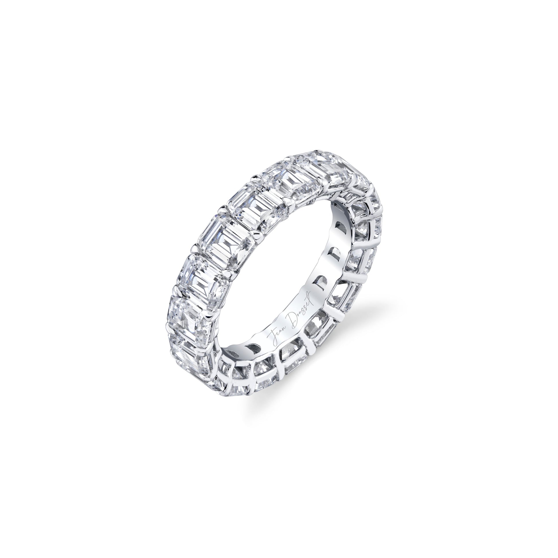 Olivia Large Emerald Lab Diamond Eternity Band - view 4