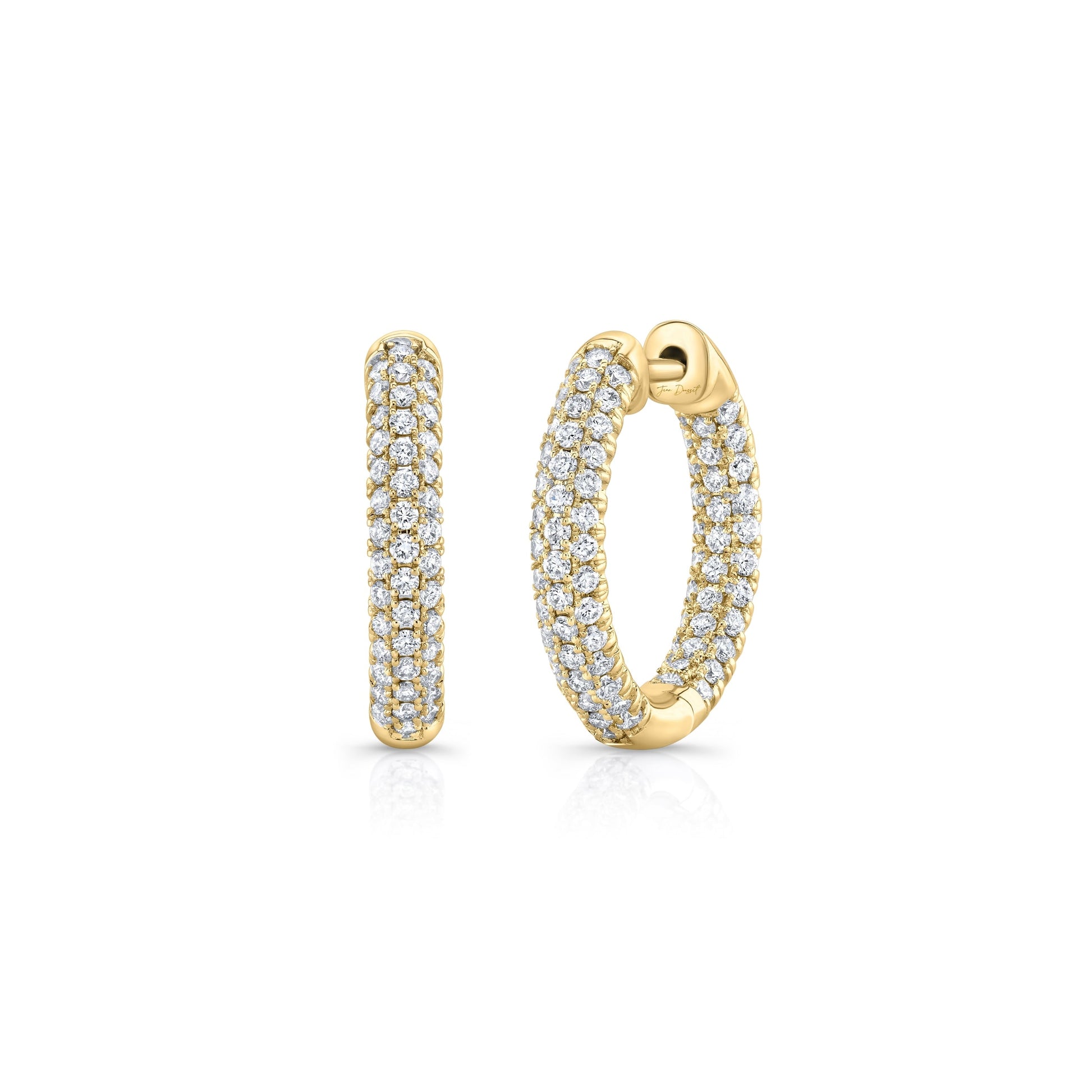 Chelsea Inside Out Lab Diamond Pave Hoops - view 4
