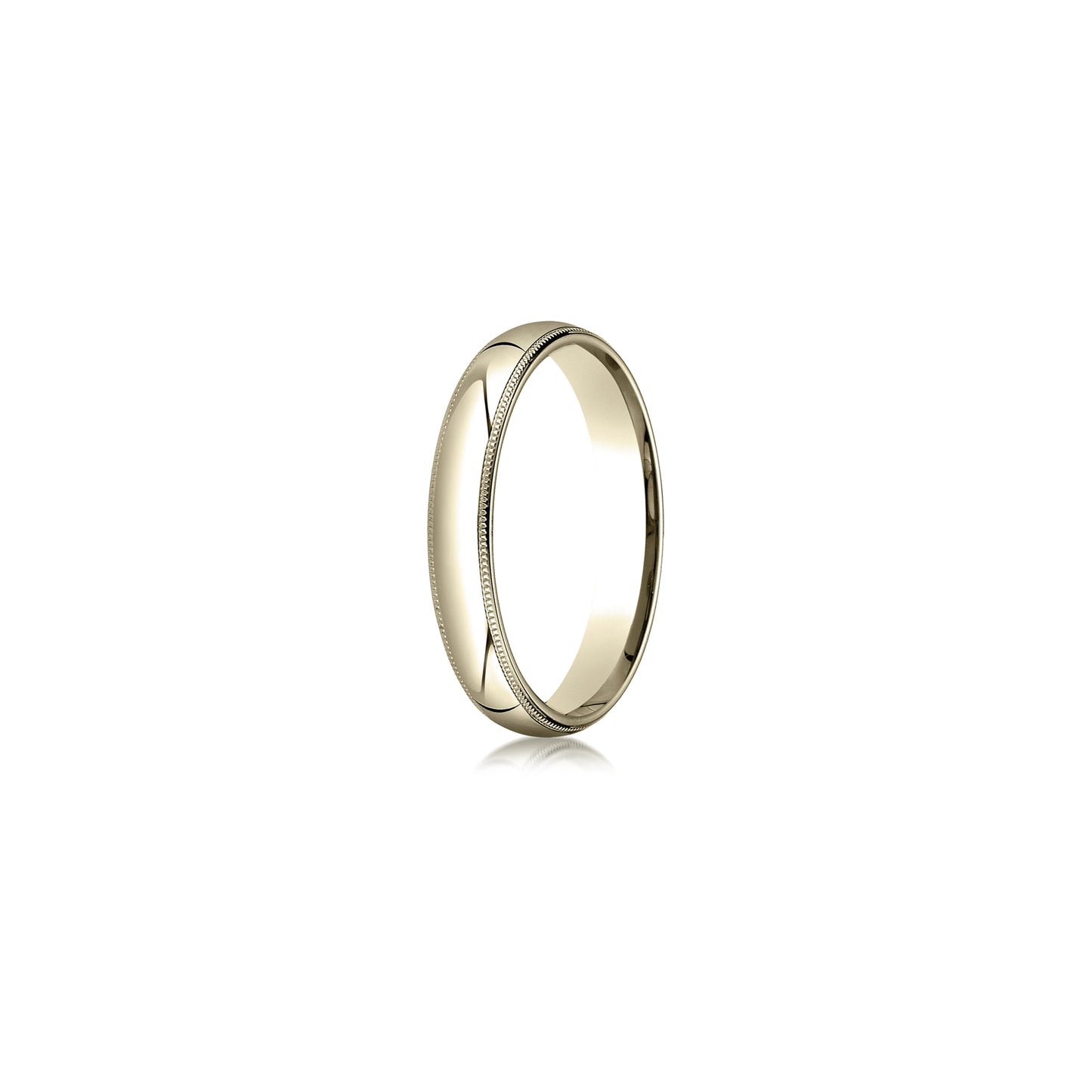 Men's Classic Quarter Round Wedding Band With Milgrain - view 4