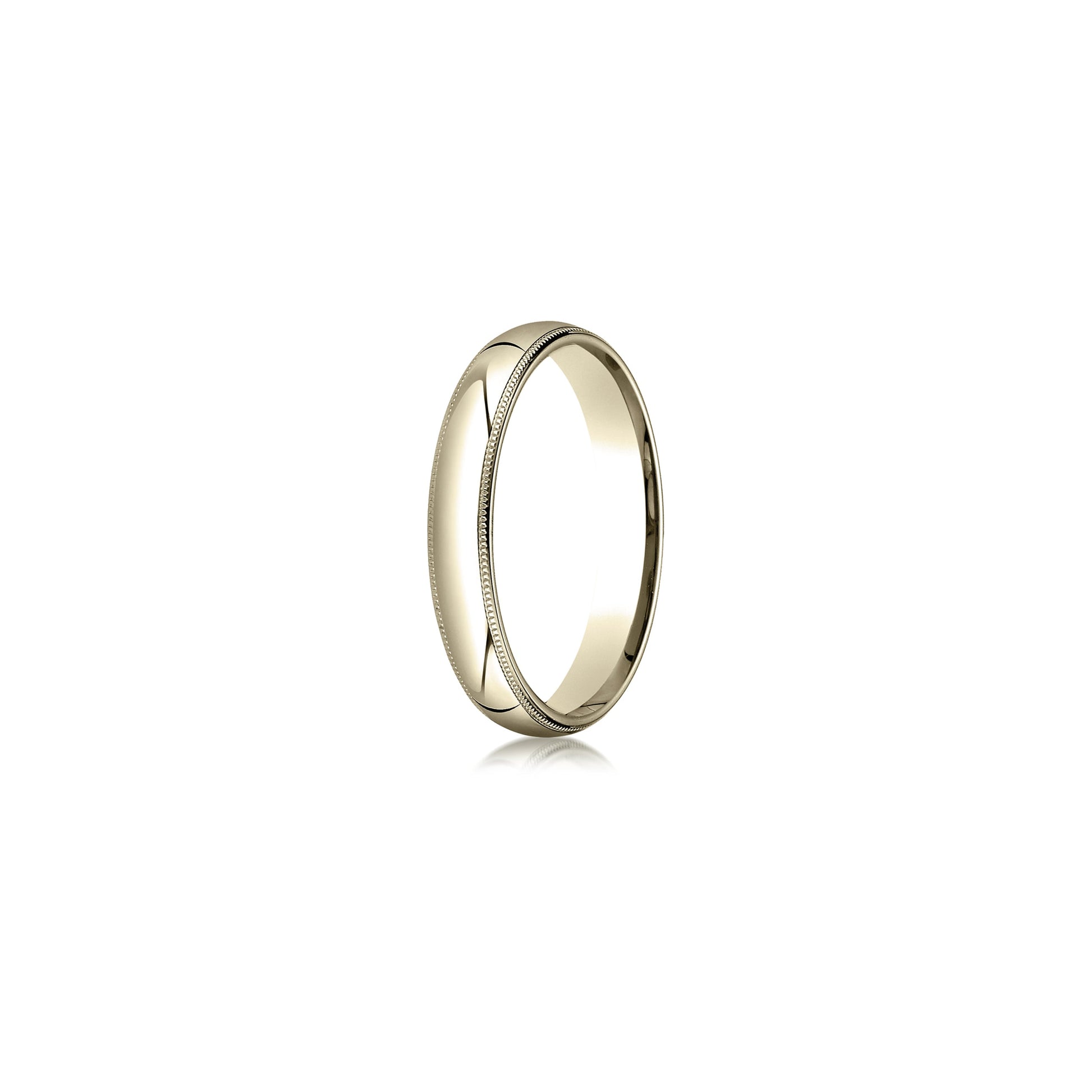 Men's Classic Quarter Round Wedding Band With Milgrain - view 4