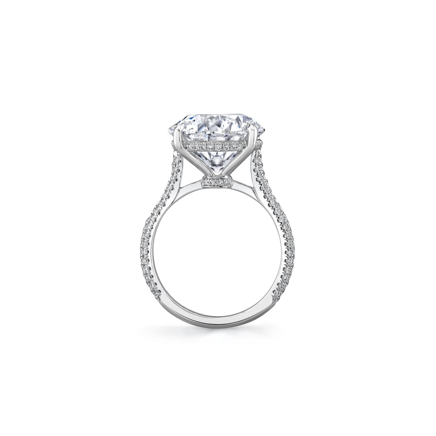 Chelsea Round Cut Solitaire Lab Diamond Engagement Ring - view 10