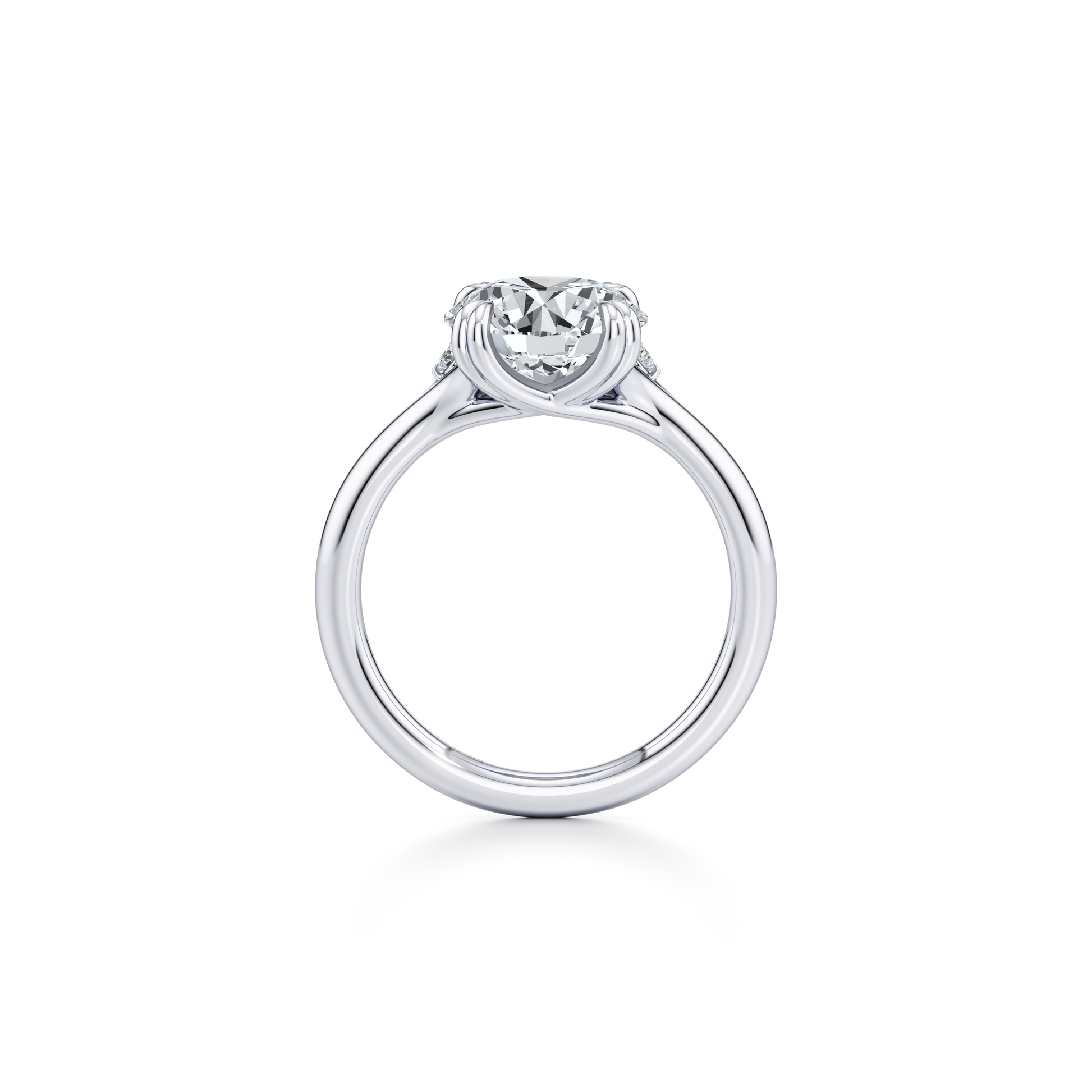 Jane Round Round Three Stone Lab Diamond Engagement Ring - view 4