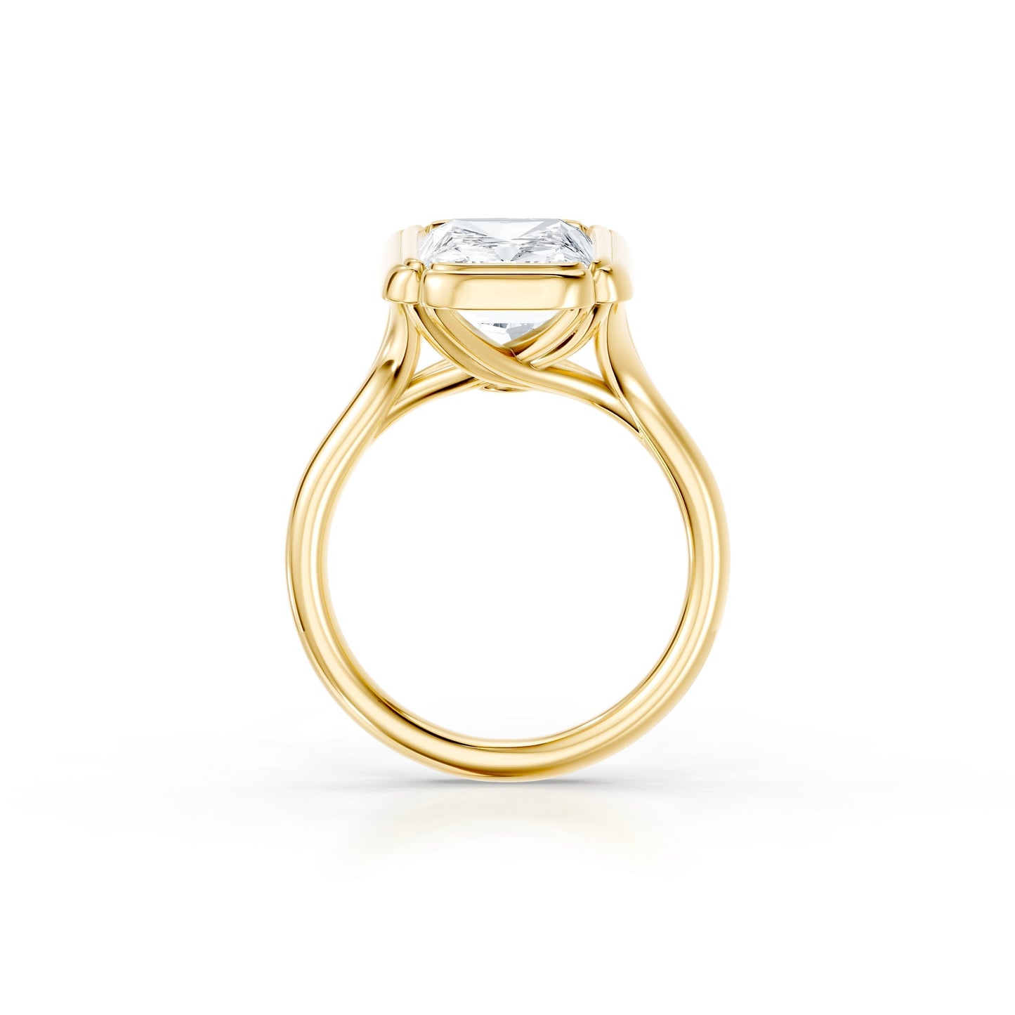 Doree Radiant Solitaire Lab Diamond Engagement Ring - view 7