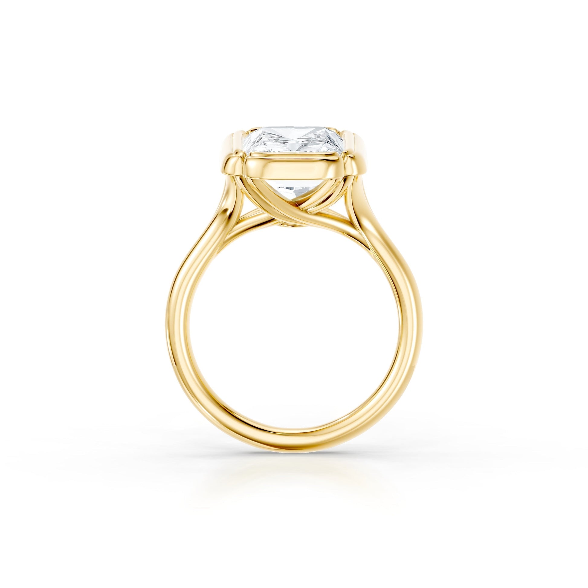 Doree Radiant Solitaire Lab Diamond Engagement Ring - view 7
