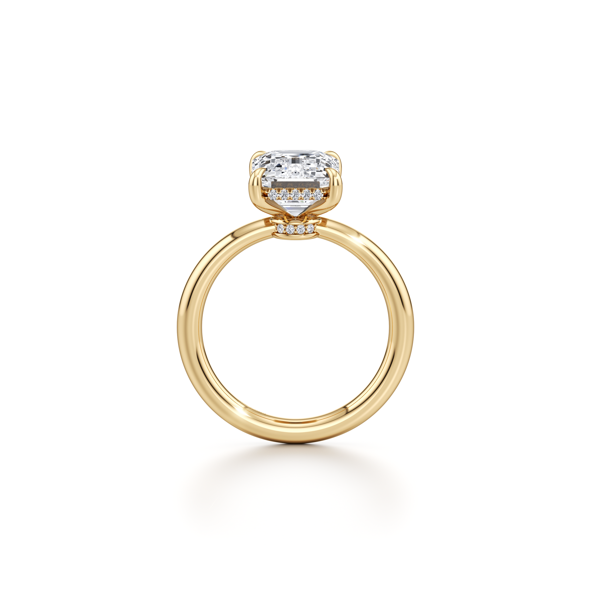 Audrey Emerald Solitaire Lab Diamond Engagement Ring - view 12