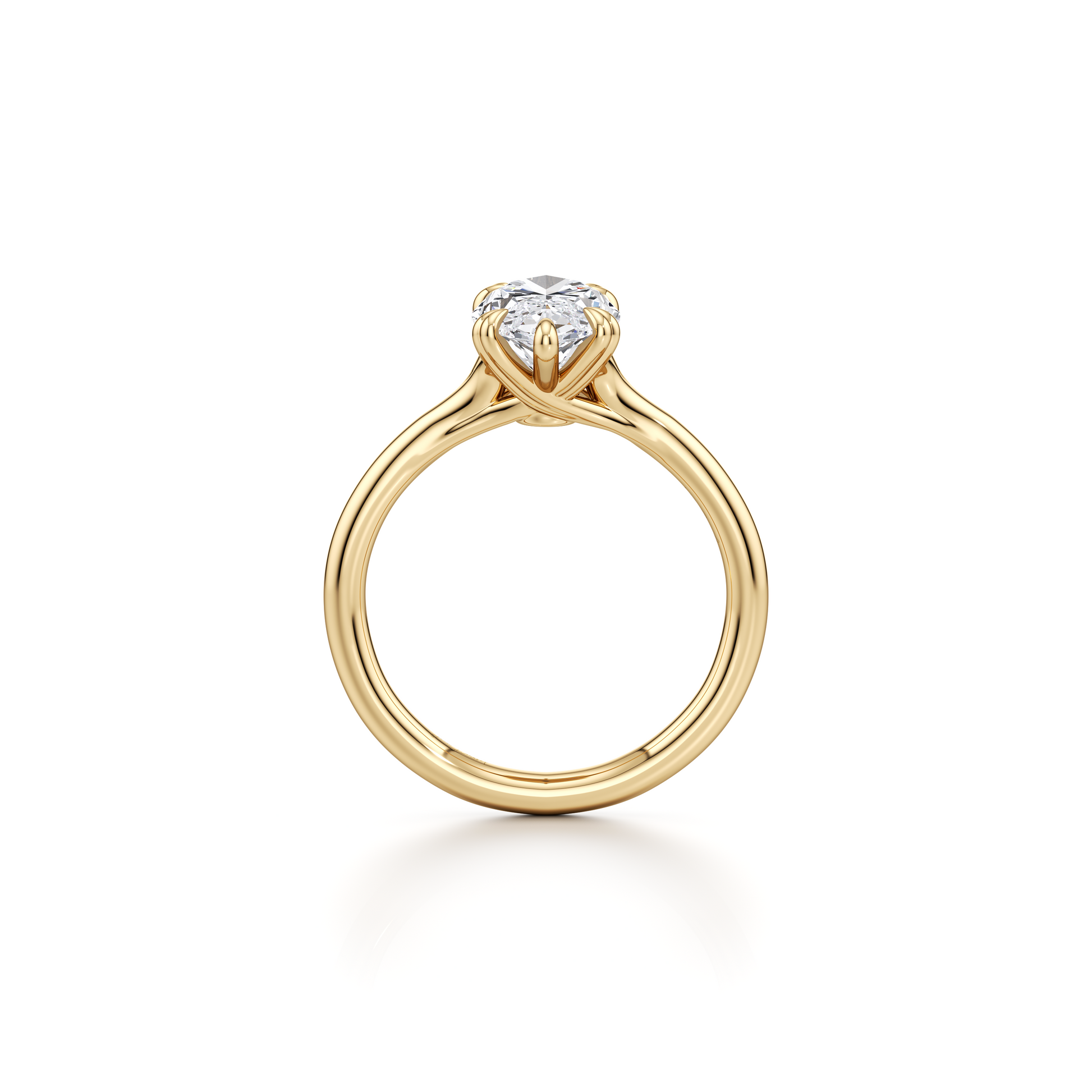 Elle Marquise Solitaire Lab Diamond Engagement Ring - view 6