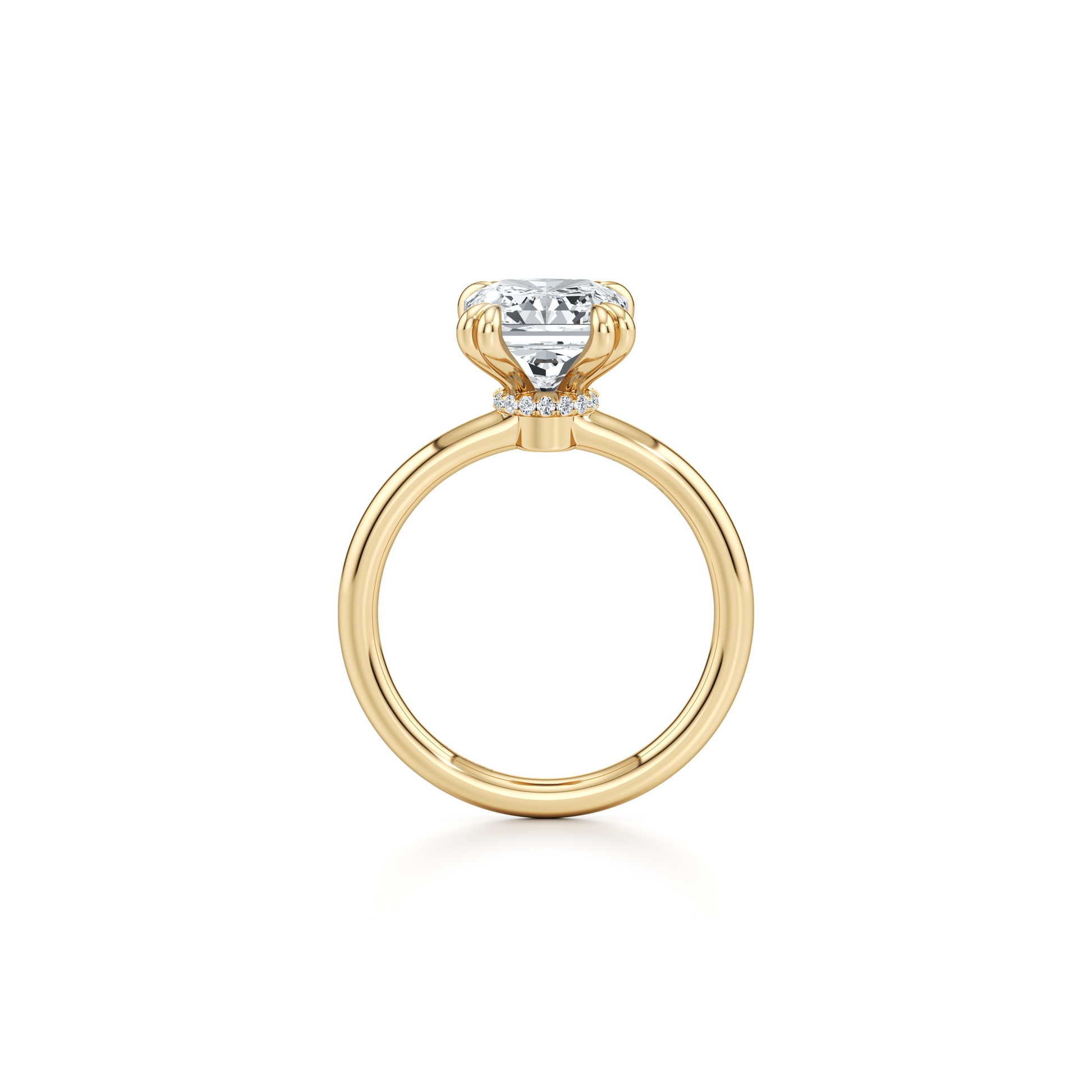 Kate Radiant Cut Solitaire Lab Diamond Engagement Ring - view 3