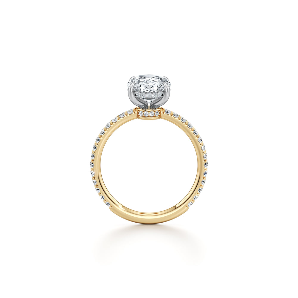 Audrey Oval Solitaire Lab Diamond Engagement Ring - view 10