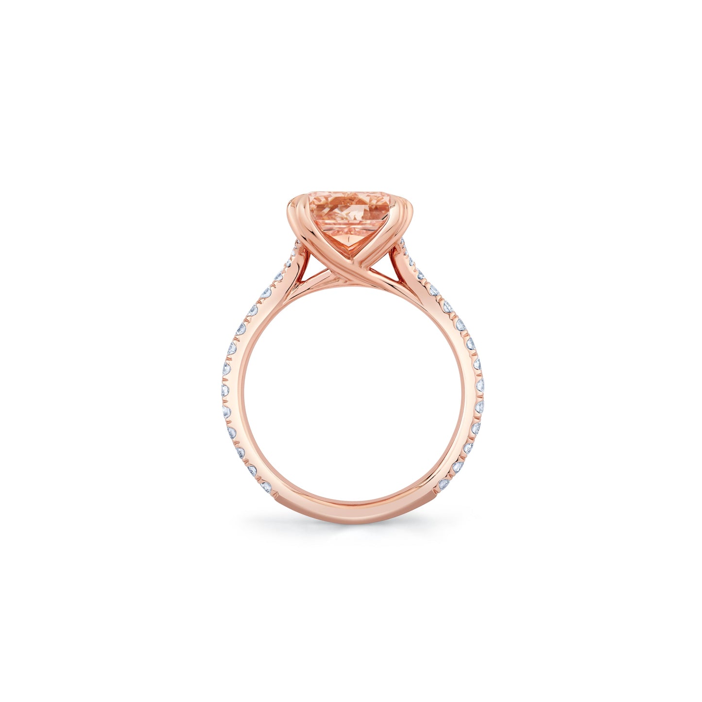 Elle Radiant Solitaire Lab Diamond Engagement Ring - view 4