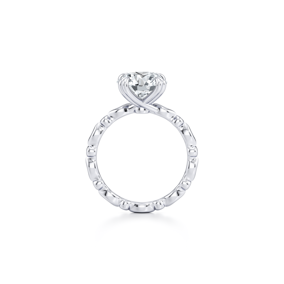 Vivienne Pear Solitaire Lab Diamond Engagement Ring - view 6