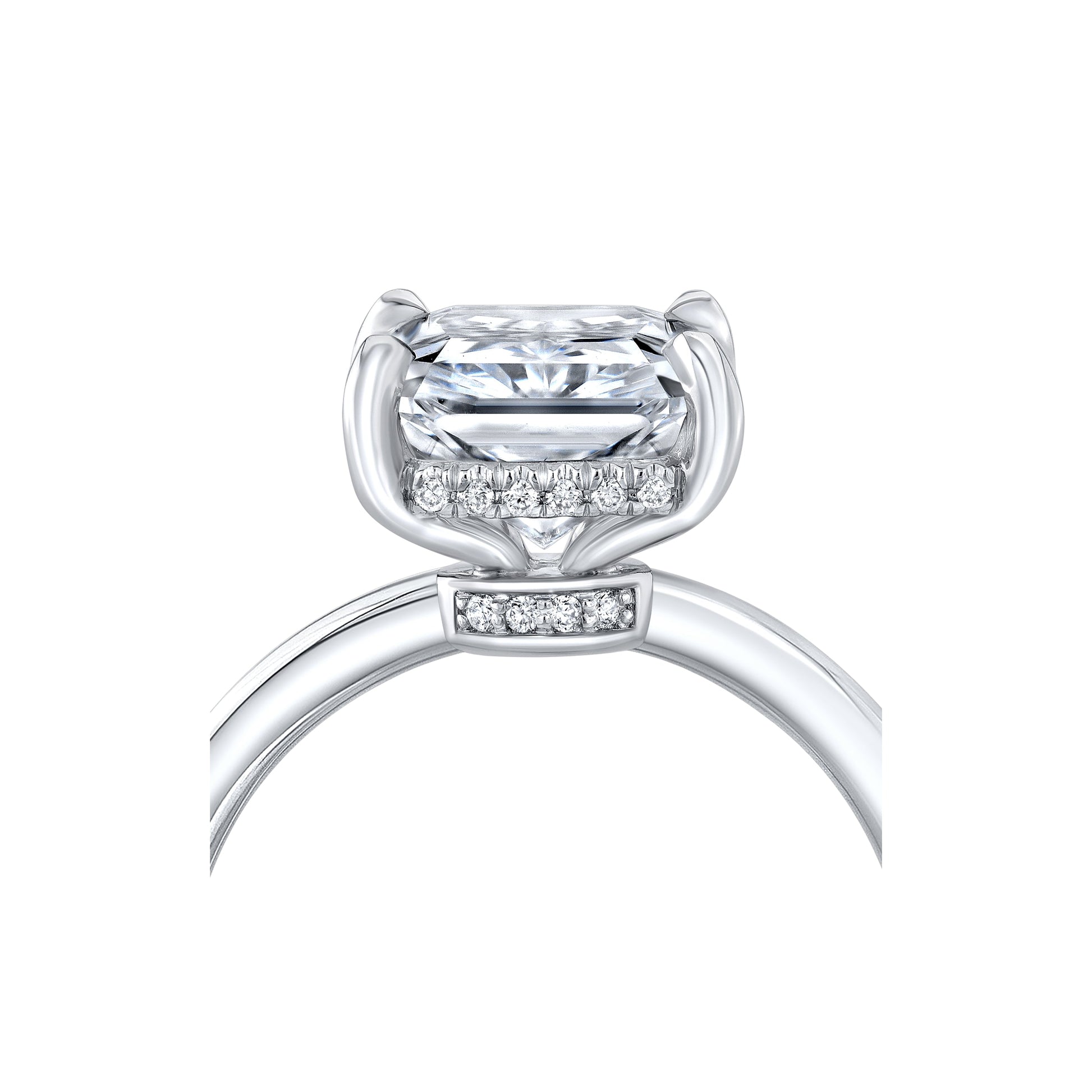 Audrey Radiant Solitaire Lab Diamond Engagement Ring - view 9