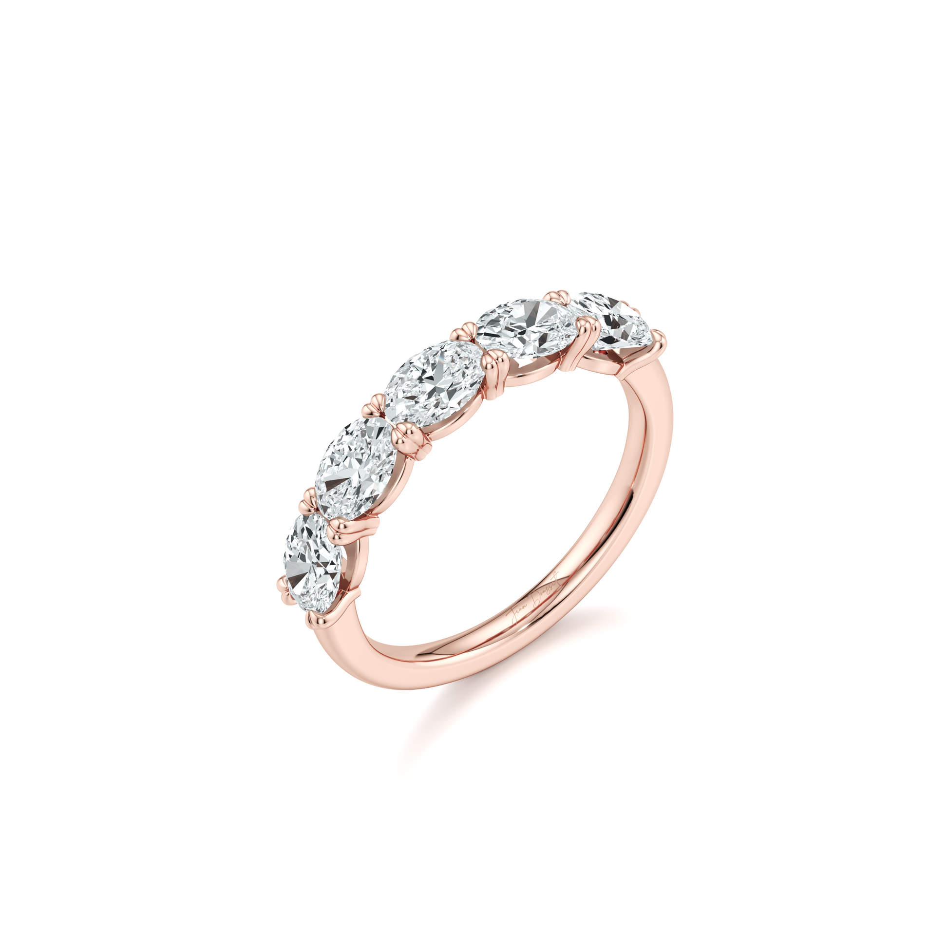 Elle 5-Stone East-West Oval Lab Diamond Band - view 5