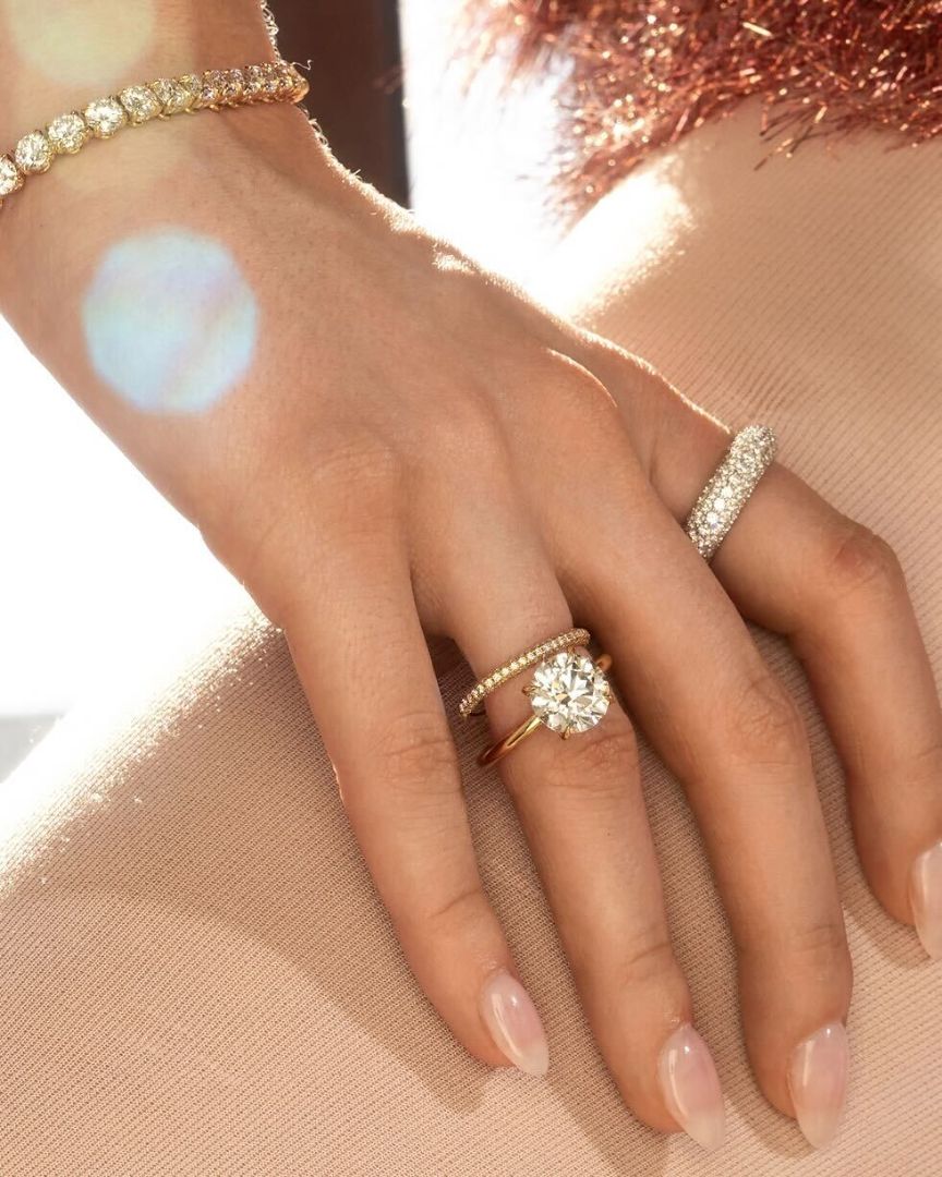 Kate Round Brilliant Solitaire Lab Diamond Engagement Ring - view 5