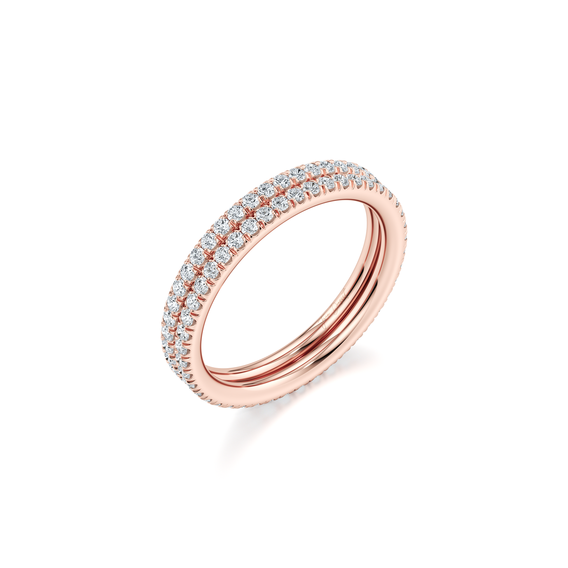 Elle Dual Pave Lab Diamond Band - view 5