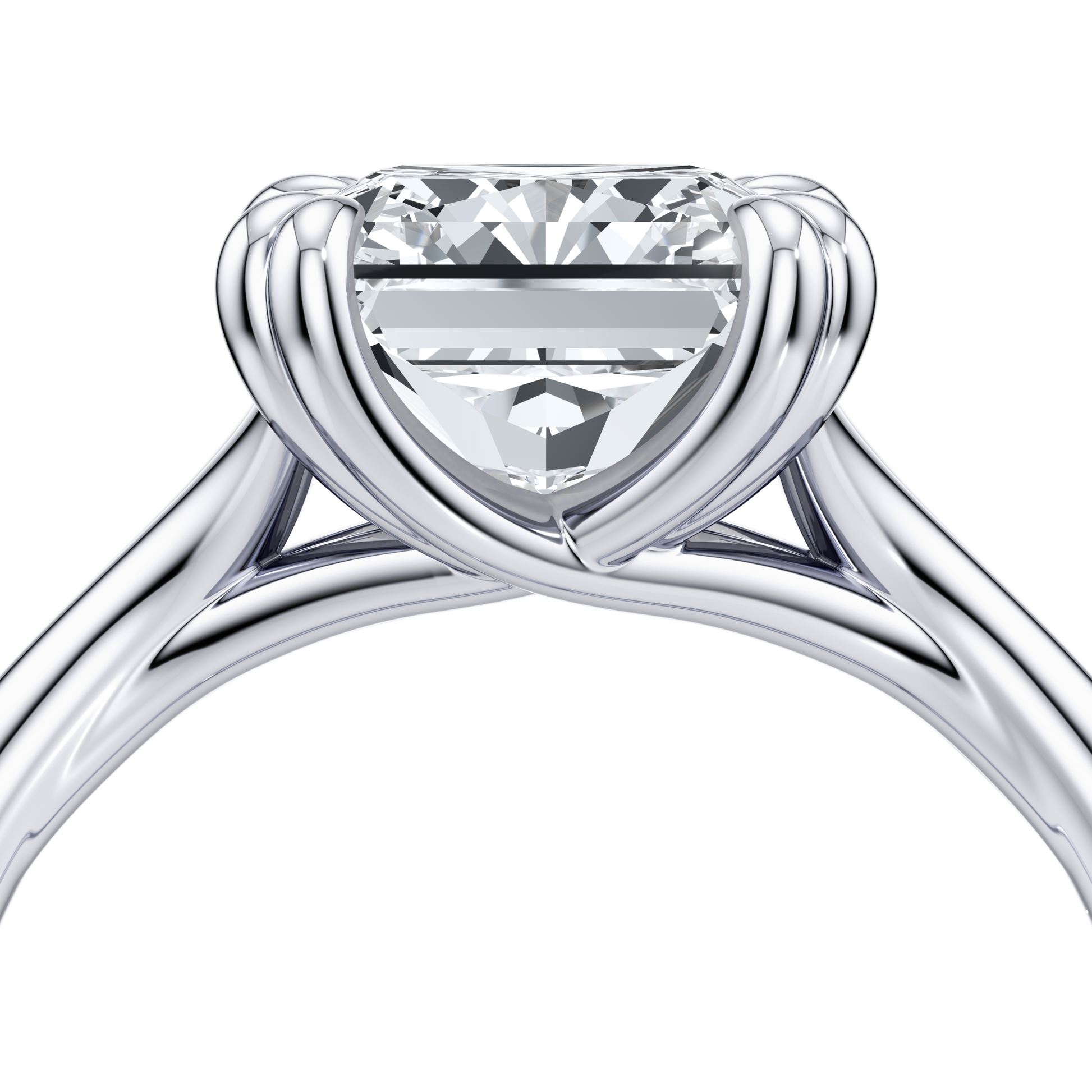 High Jewelry | Jane Radiant Solitaire Lab Diamond Engagement Ring - view 7