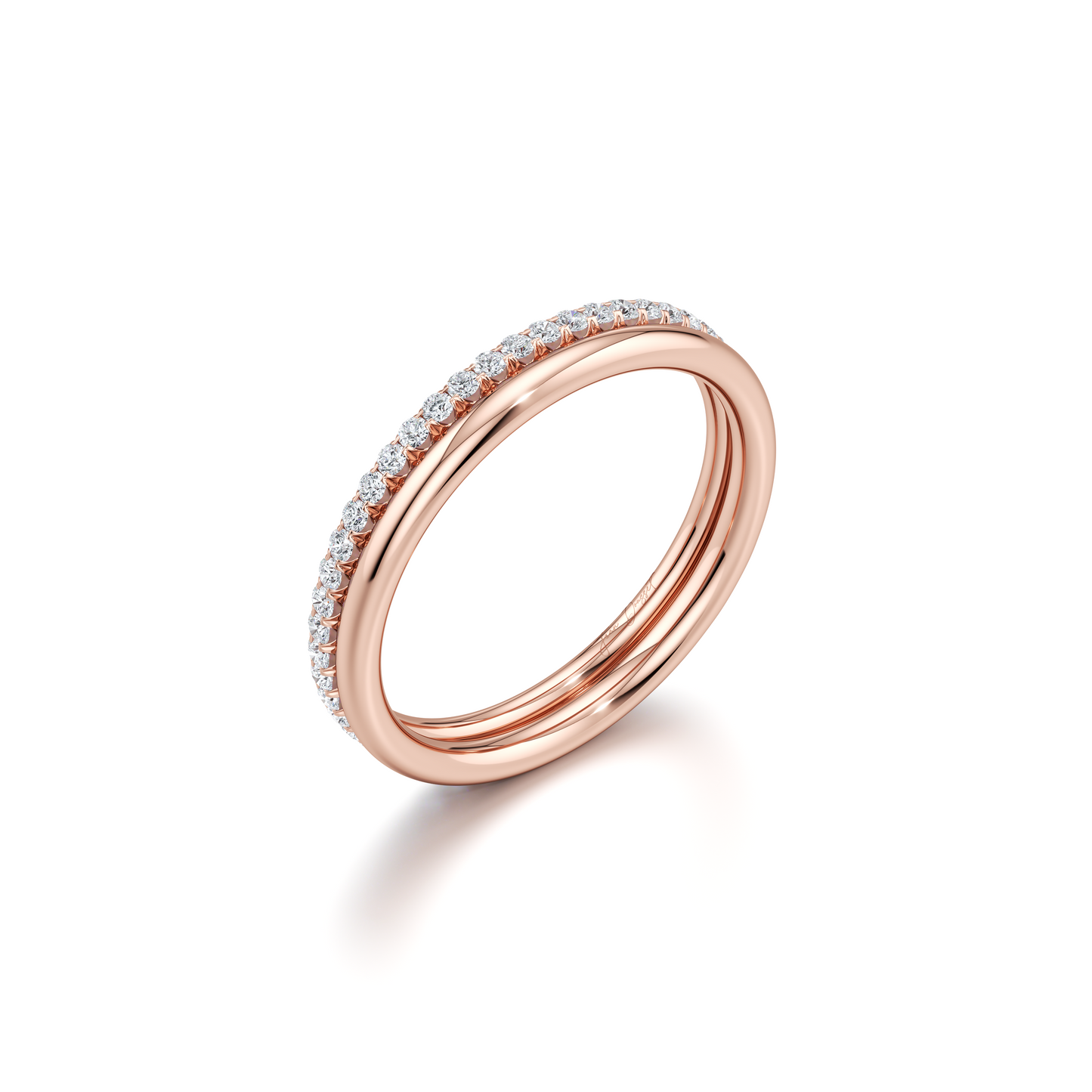 Elle Double Lab Diamond Band - view 5