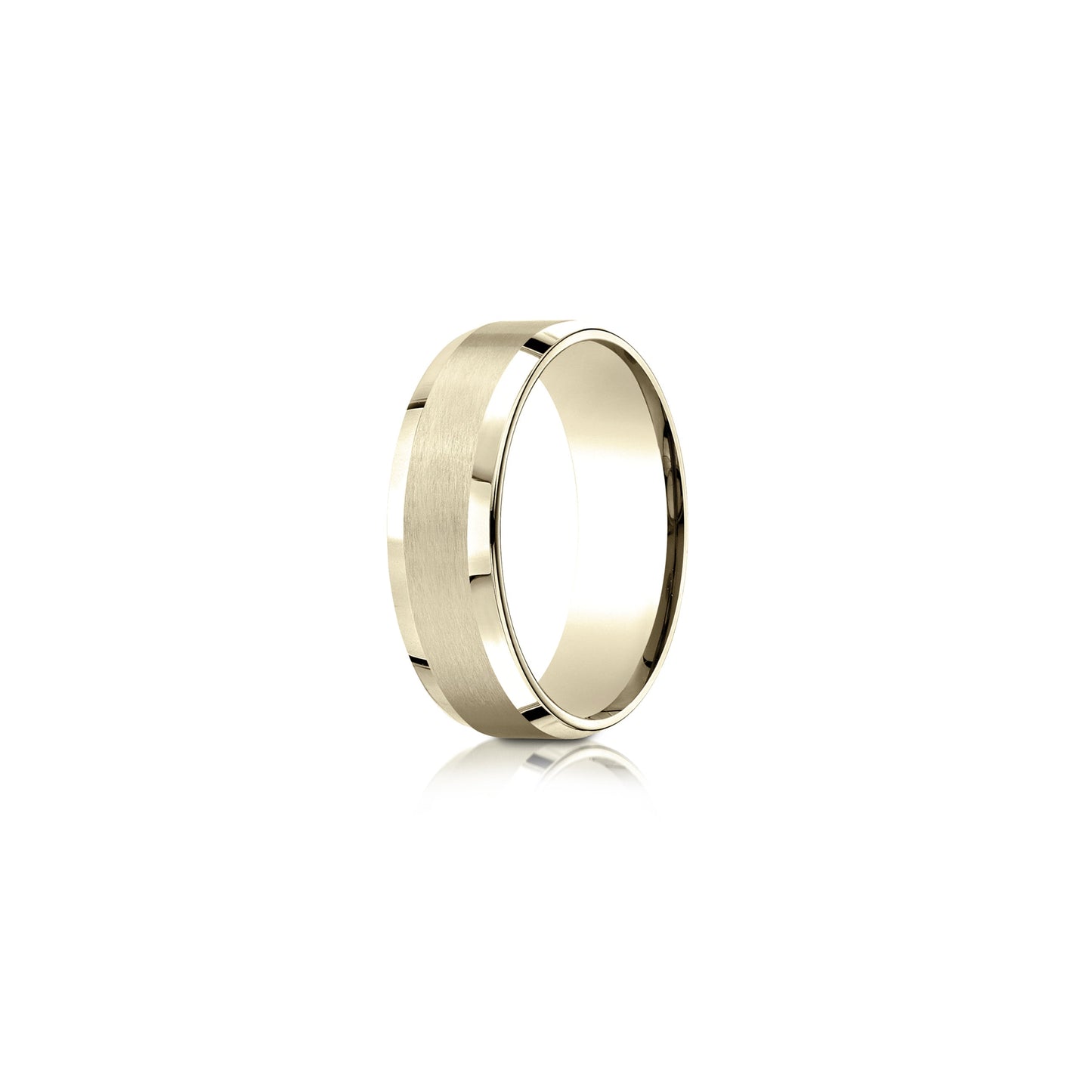Modern Beveled Men's Wedding Band - view 5