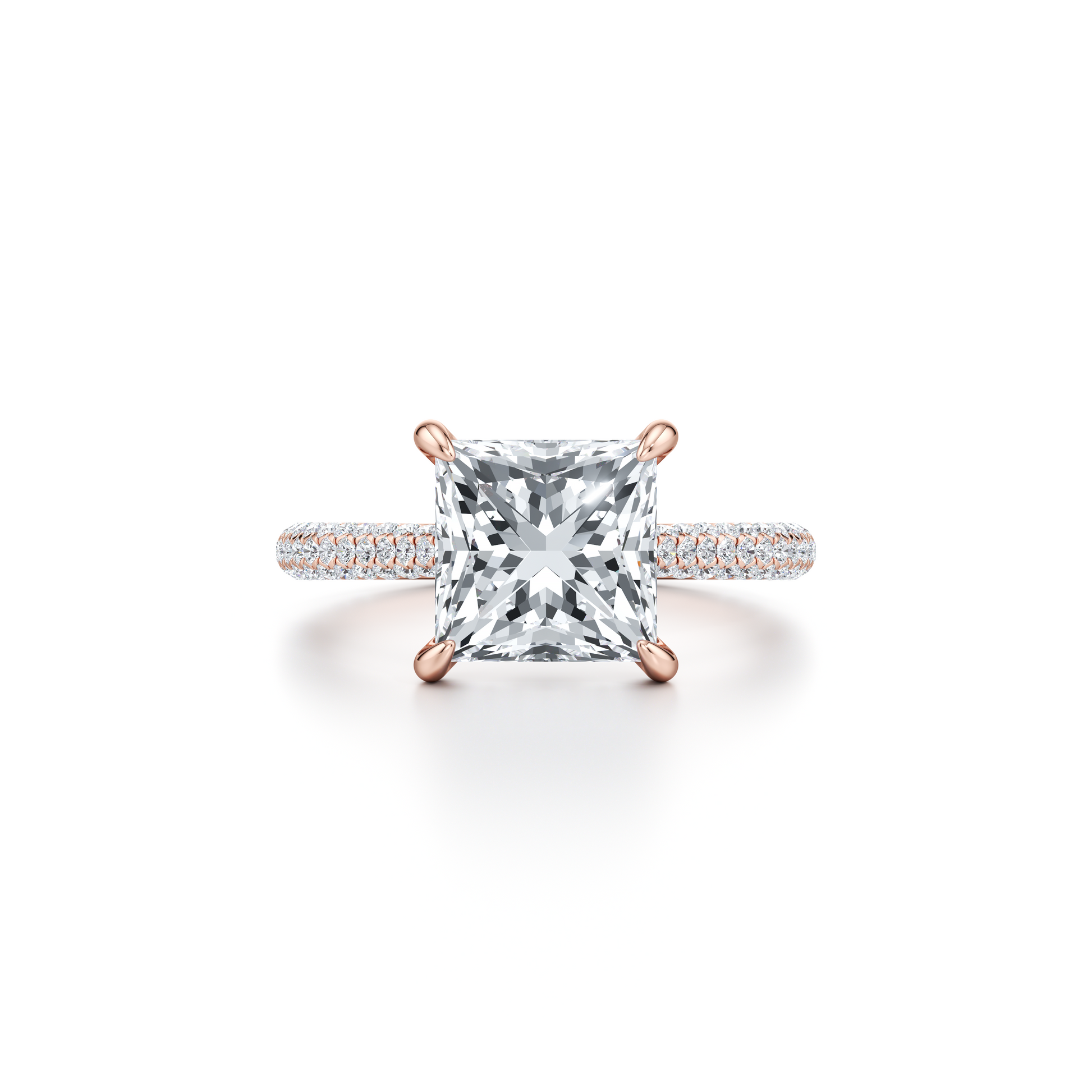 Chelsea Pear Solitaire Lab Diamond Engagement Ring - view 4