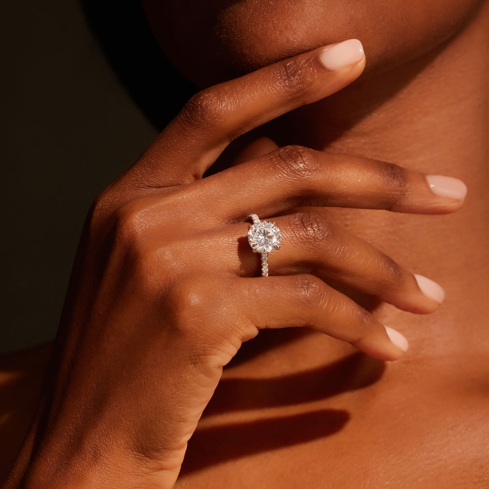 Audrey Round Cut Solitaire Lab Diamond Engagement Ring - view 4