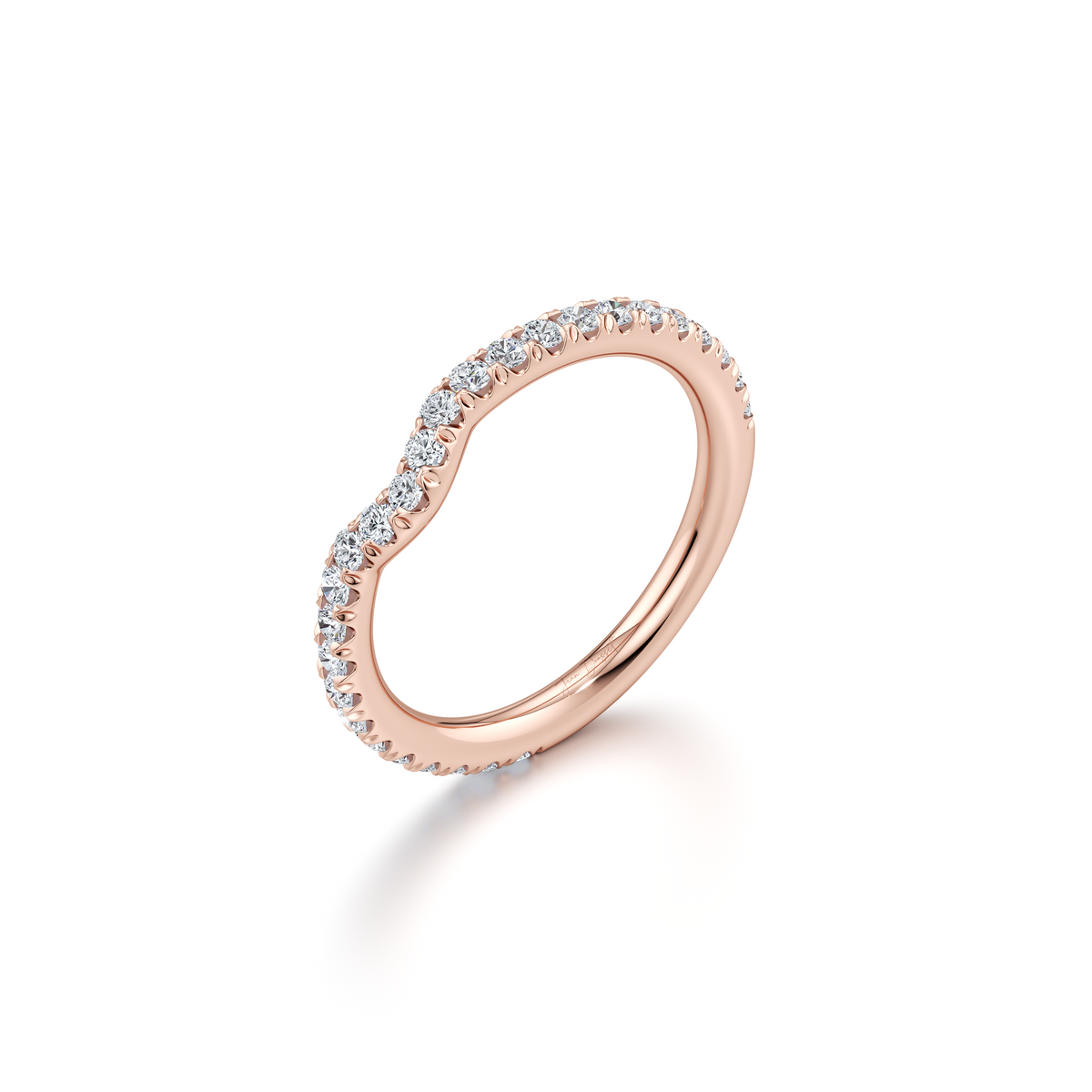 Contour Band - One Row Pave - view 5