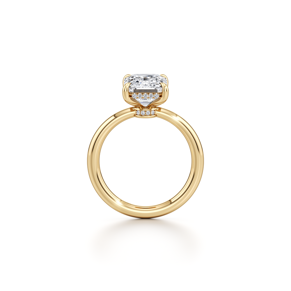 Audrey Emerald Solitaire Lab Diamond Engagement Ring - view 9
