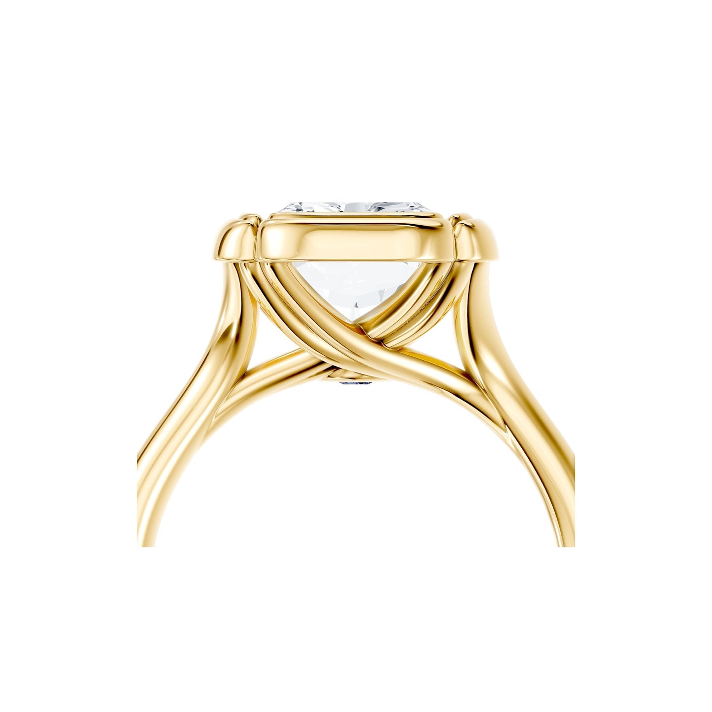 Doree Radiant Solitaire Lab Diamond Engagement Ring - view 8