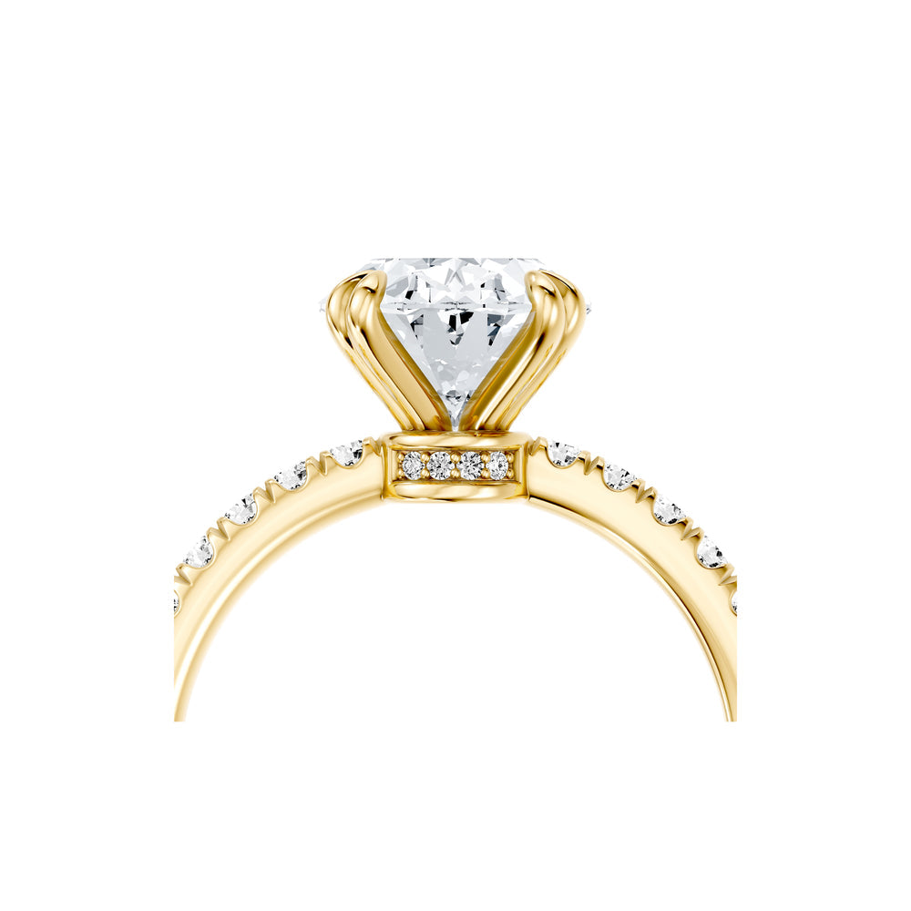 Audrey Signature Oval Cut Lab Diamond Engagement Ring - view 4