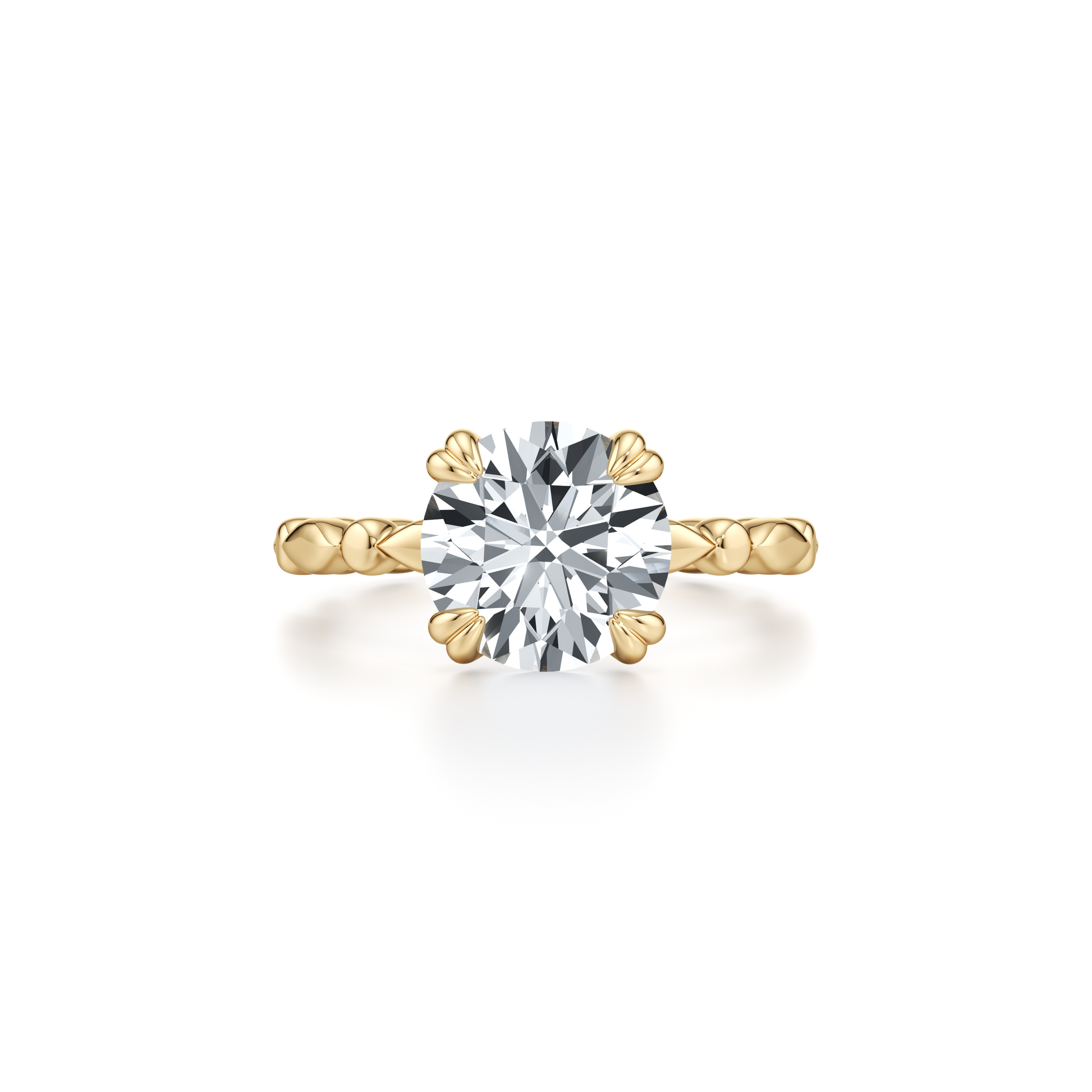 Vivienne Pear Solitaire Lab Diamond Engagement Ring - view 7