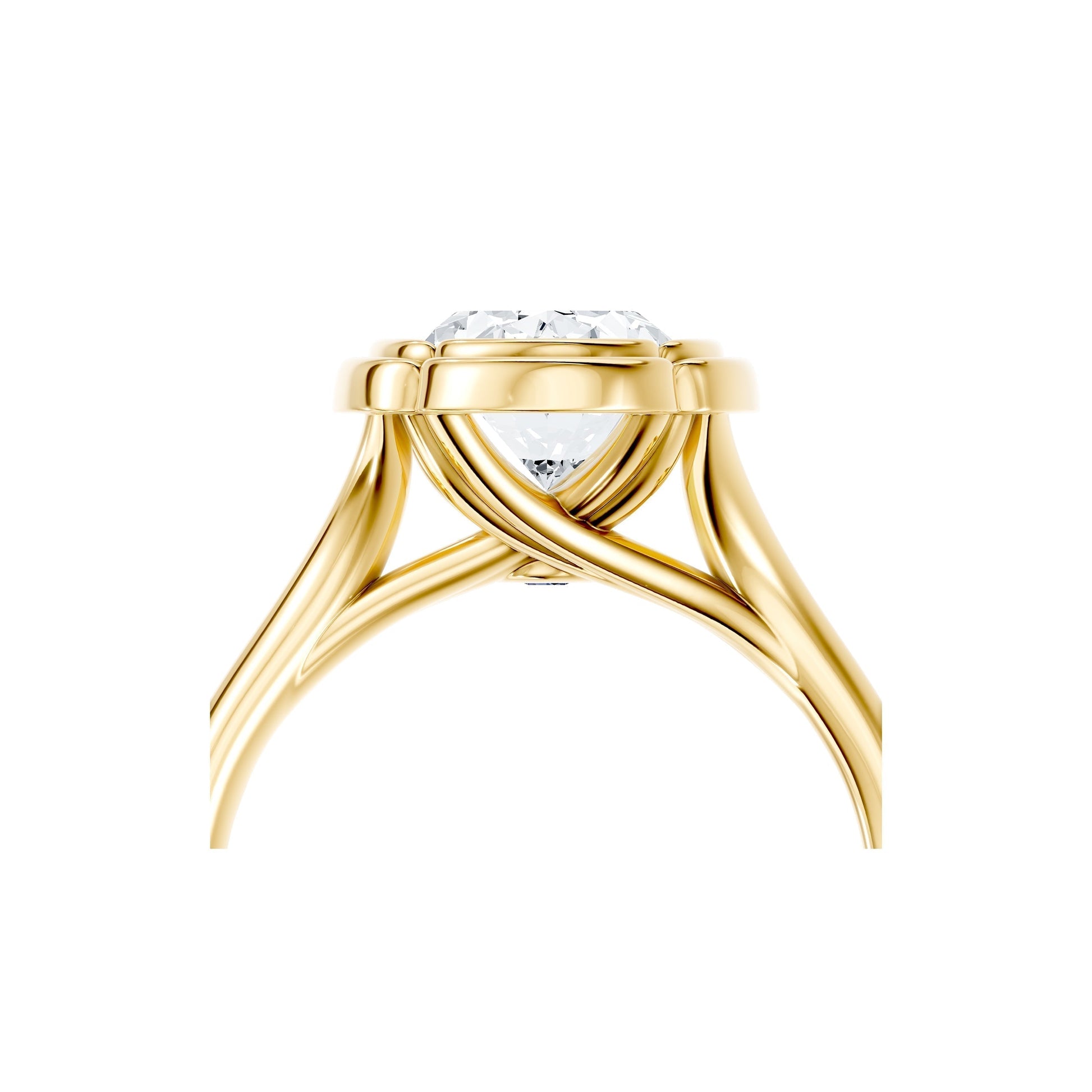 Doree Oval Solitaire Lab Diamond Engagement Ring - view 10