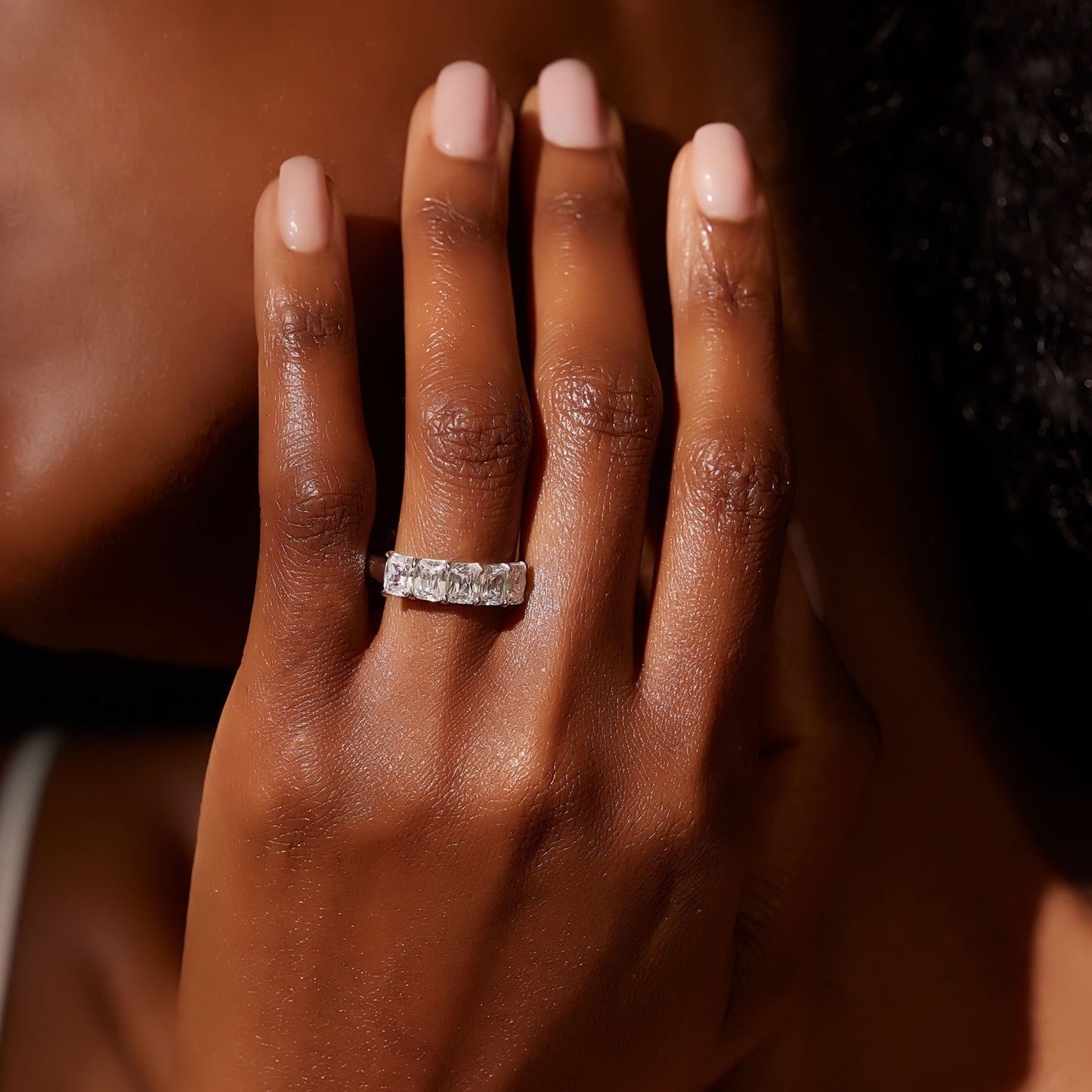 Olivia 5-Stone Radiant Lab Diamond Band - view 5