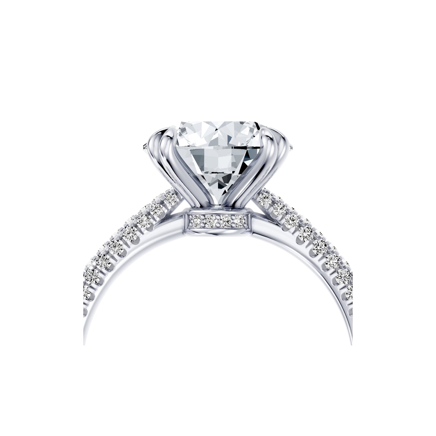 Chelsea Signature Oval Lab Diamond Engagement Ring - view 4