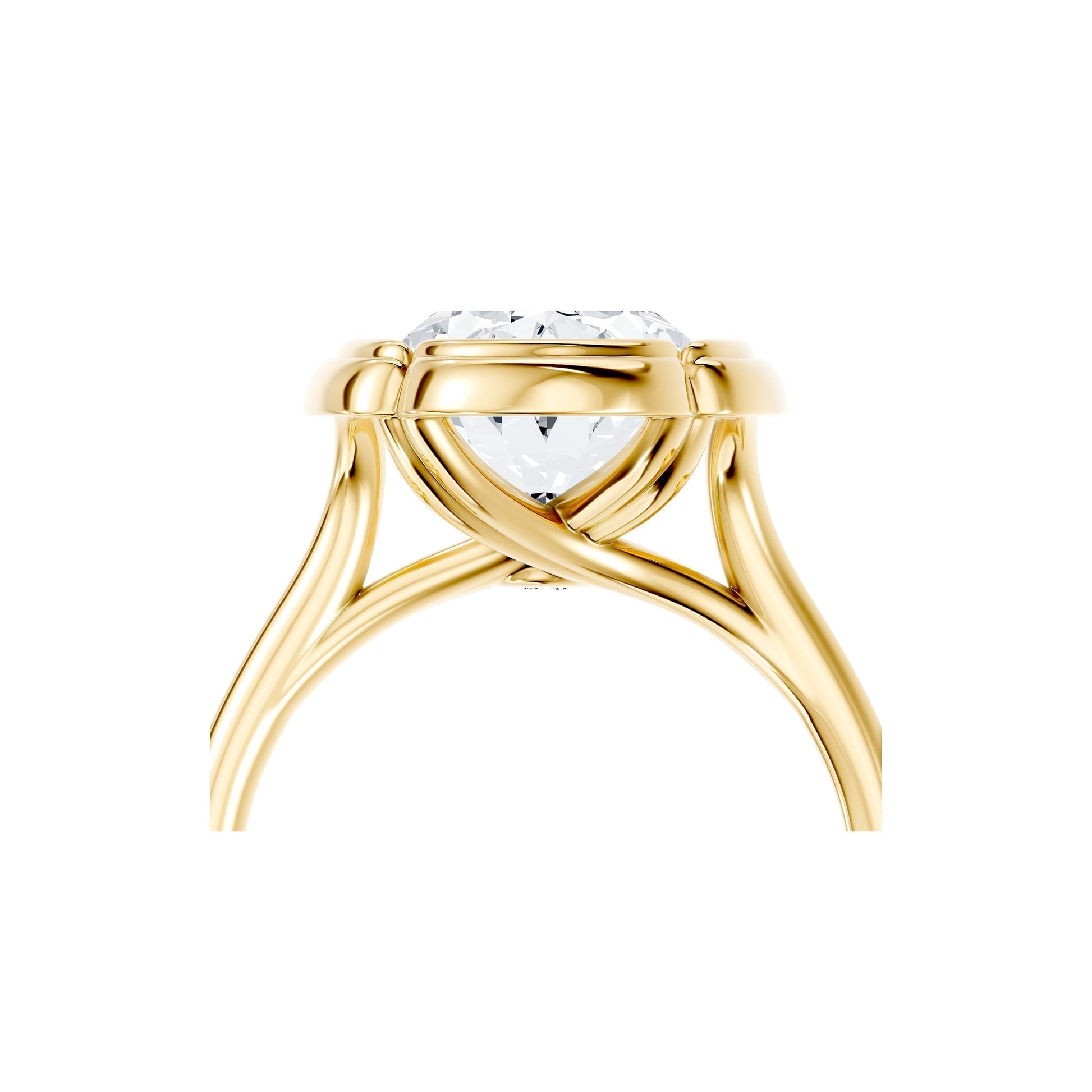 Doree Oval Solitaire Lab Diamond Engagement Ring - view 5