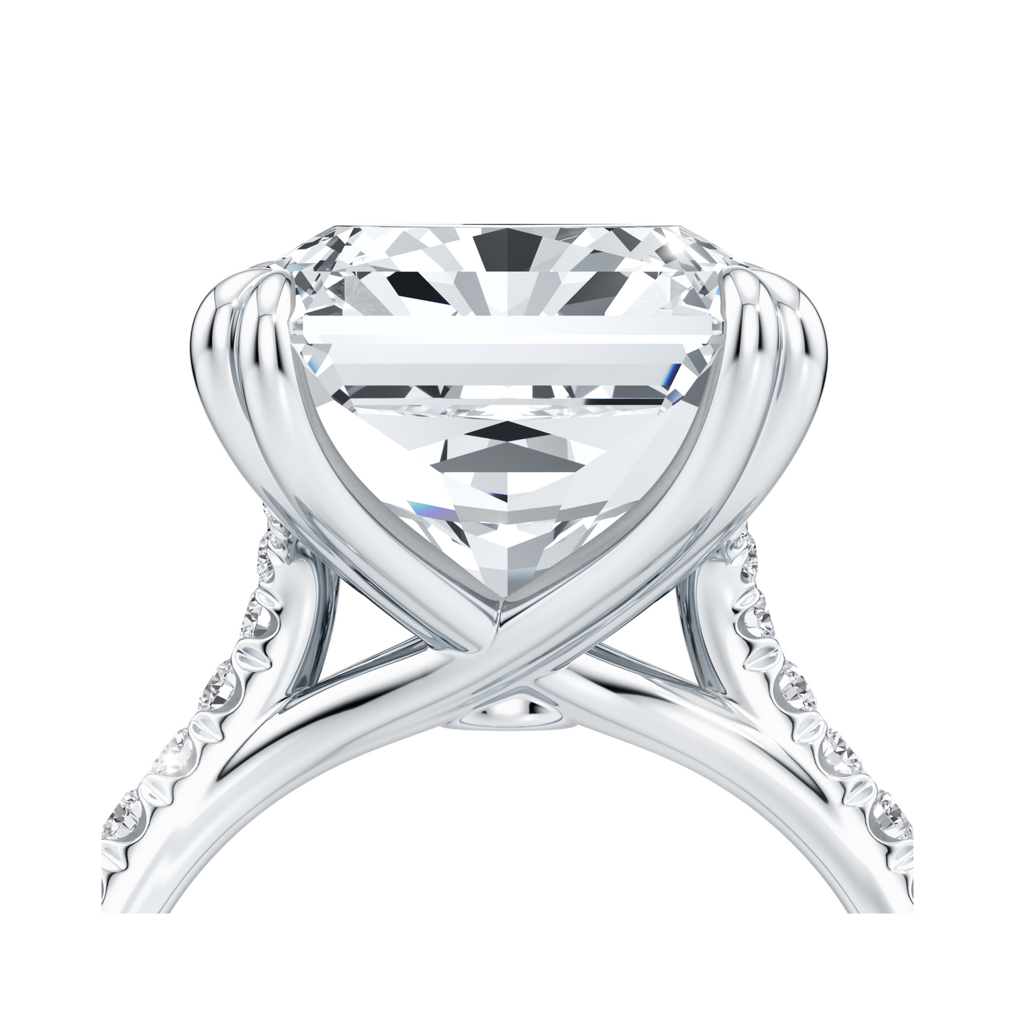 High Jewelry | Elle Radiant Solitaire Lab Diamond Engagement Ring - view 10
