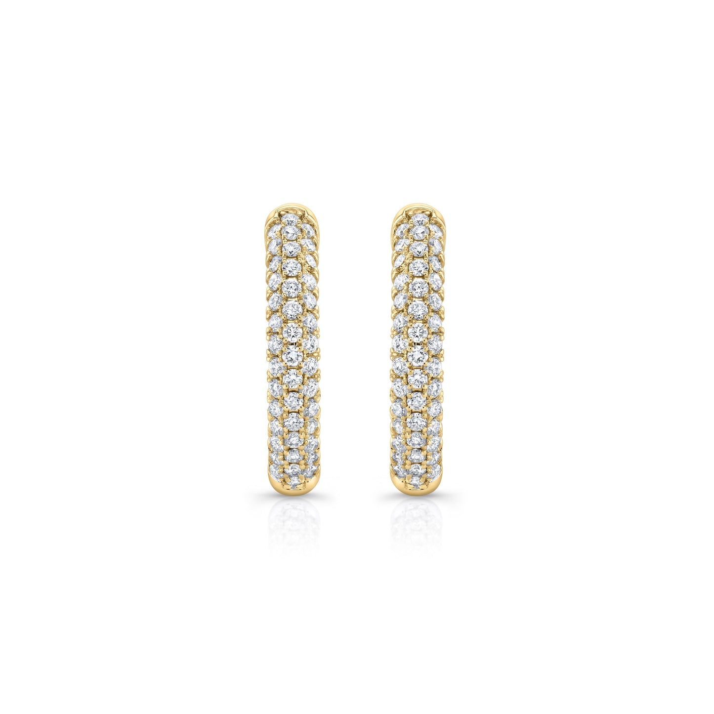 Chelsea Inside Out Lab Diamond Pave Hoops - view 5