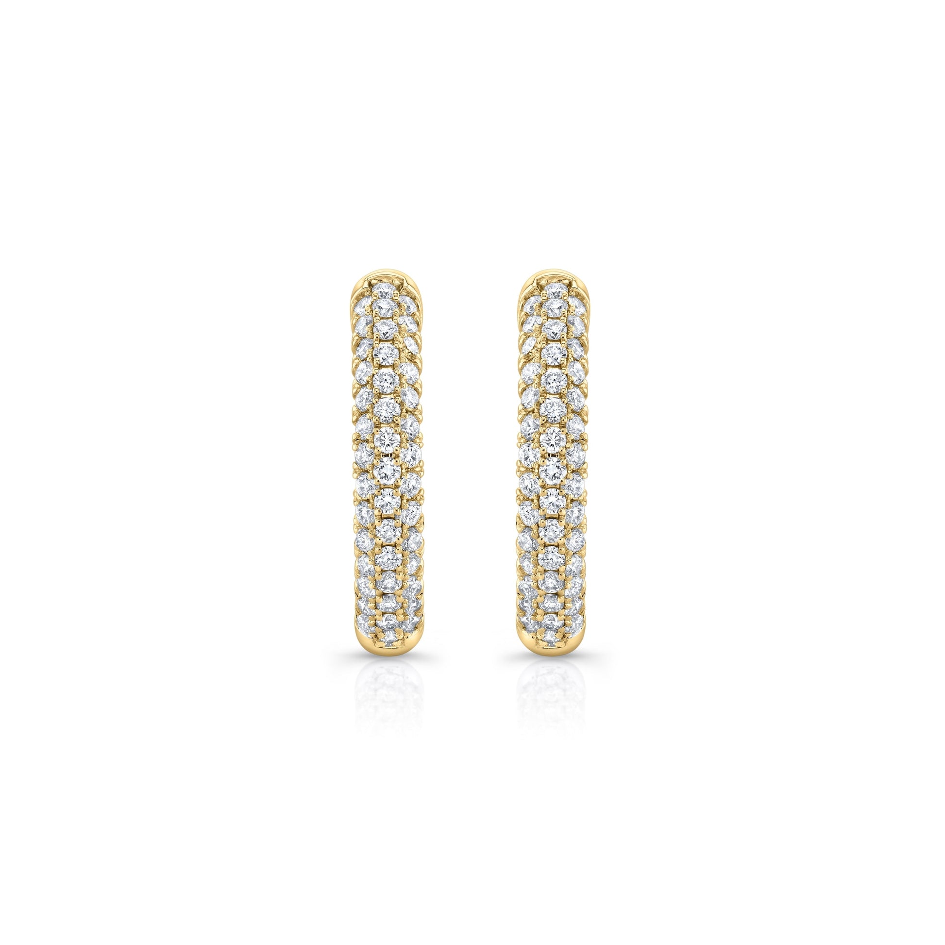 Chelsea Inside Out Lab Diamond Pave Hoops - view 5