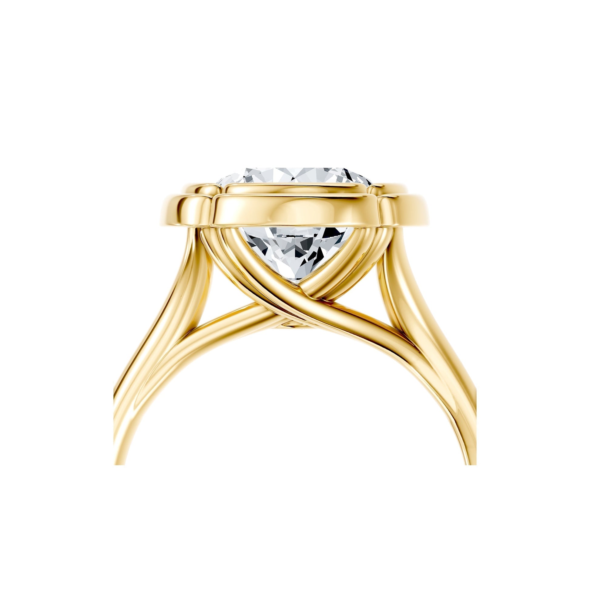Doree Round Solitaire Lab Diamond Engagement Ring - view 10