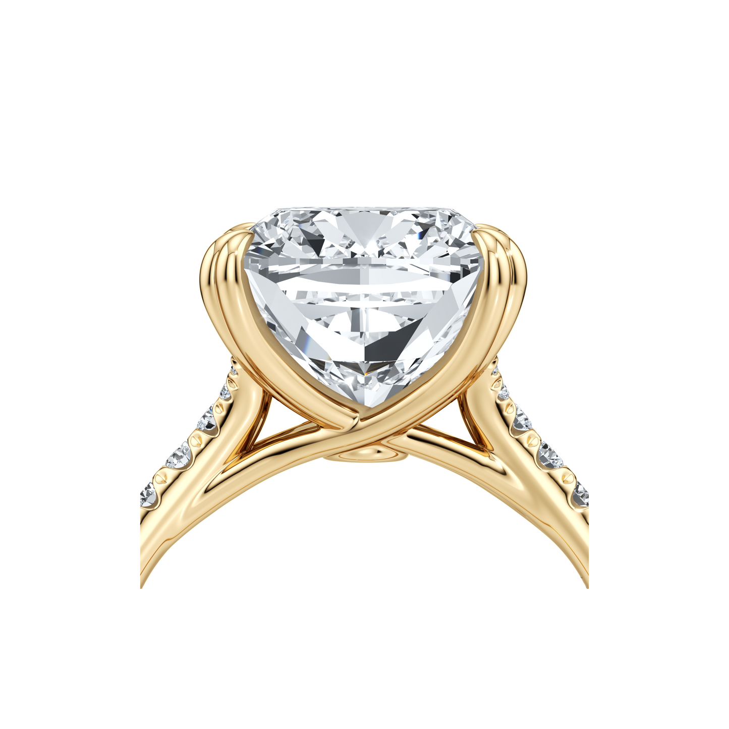 Elle East-West Oval Solitaire Lab Diamond Engagement Ring - view 4