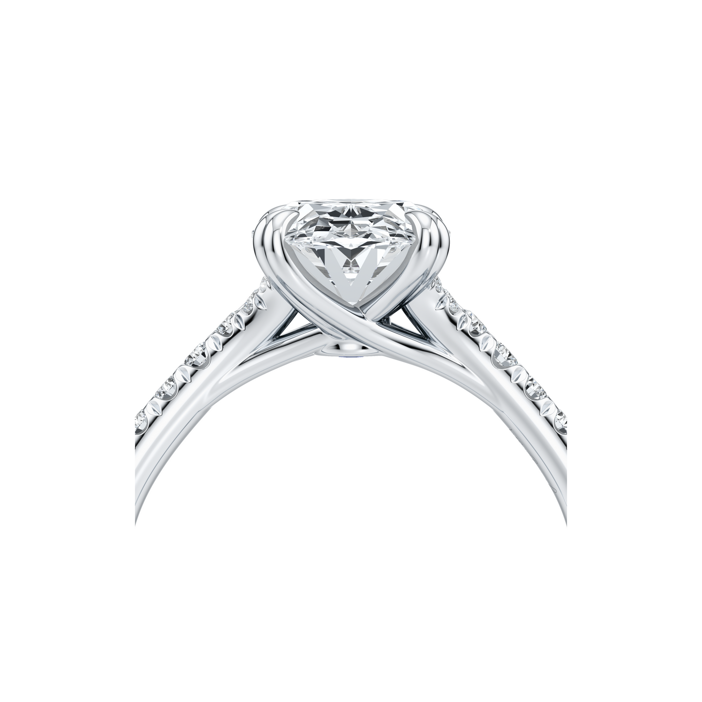 Elle Oval Solitaire Lab Diamond Engagement Ring - view 9