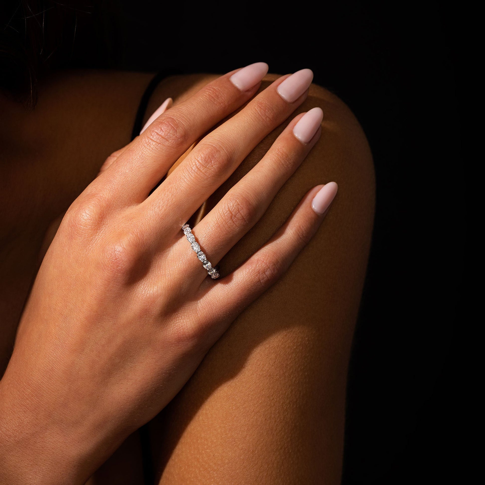 Olivia East-West Oval Lab Diamond Eternity Band - view 5