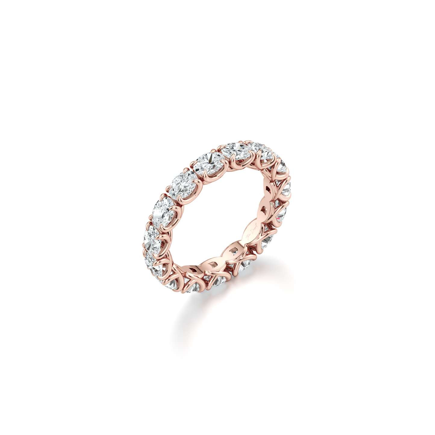 Elle East-West Oval Lab Diamond Eternity Band - view 5