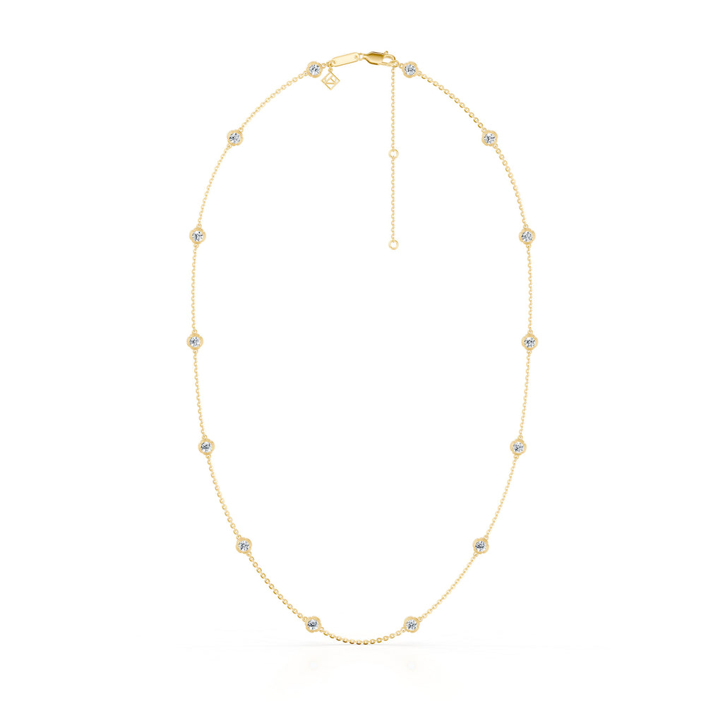 Doree By The Yard Round Brilliant Lab Diamond Necklace - view 5