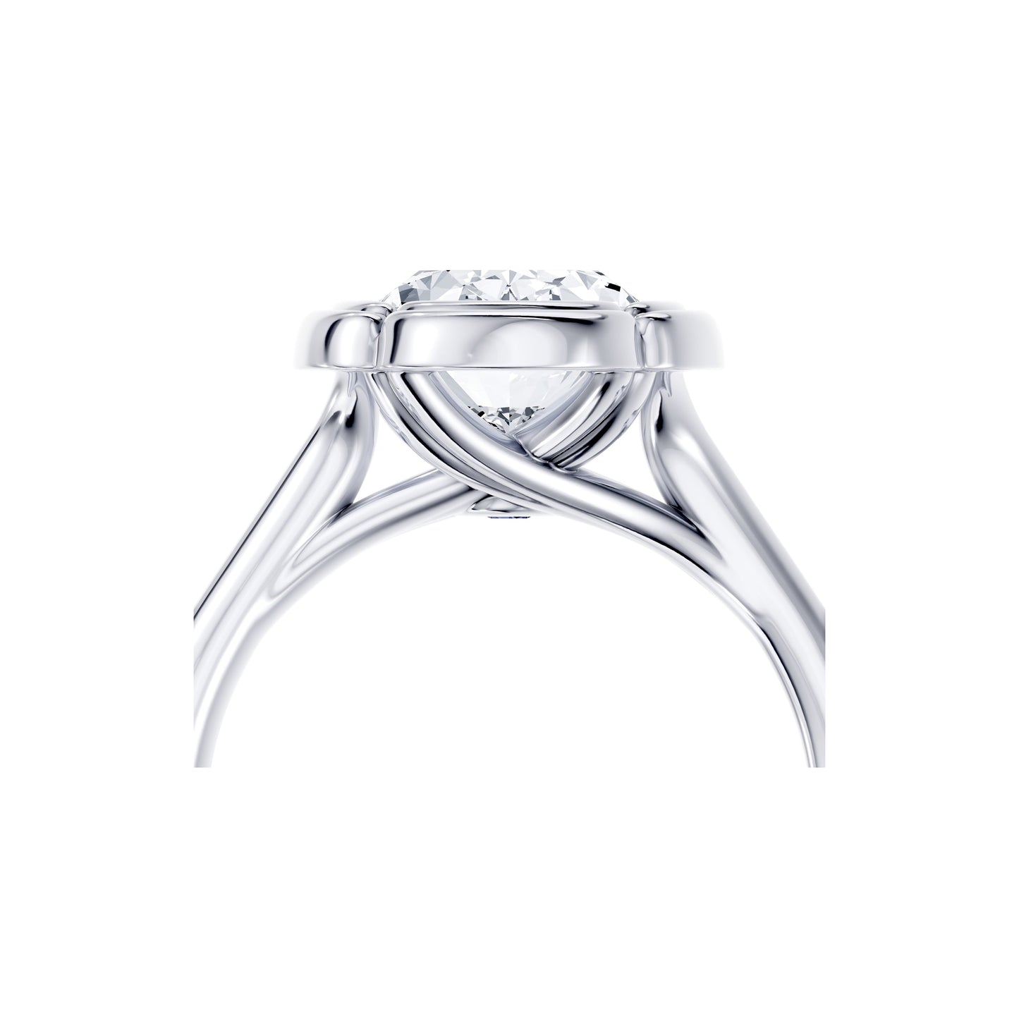 Doree Cushion Solitaire Lab Diamond Engagement Ring - view 9