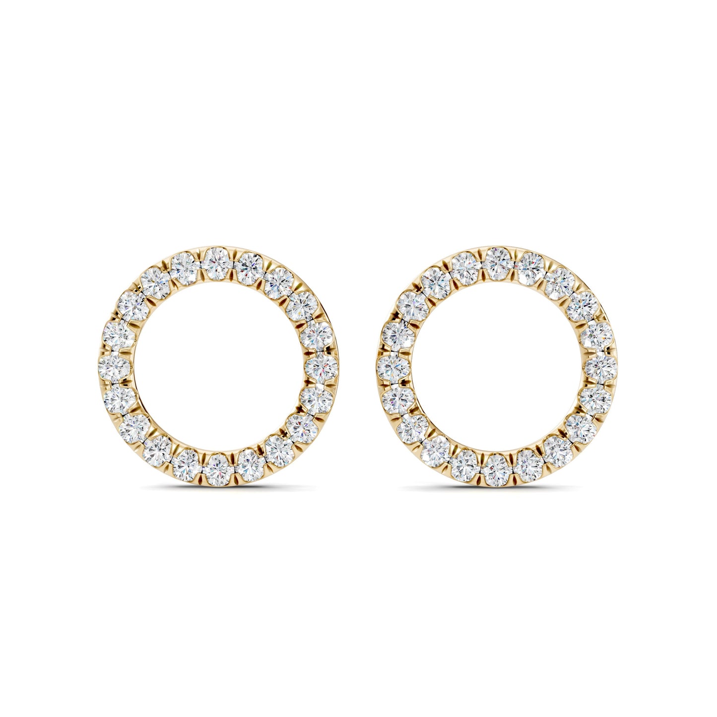 Audrey Front Hoop Lab Diamond Pave Earrings - view 5