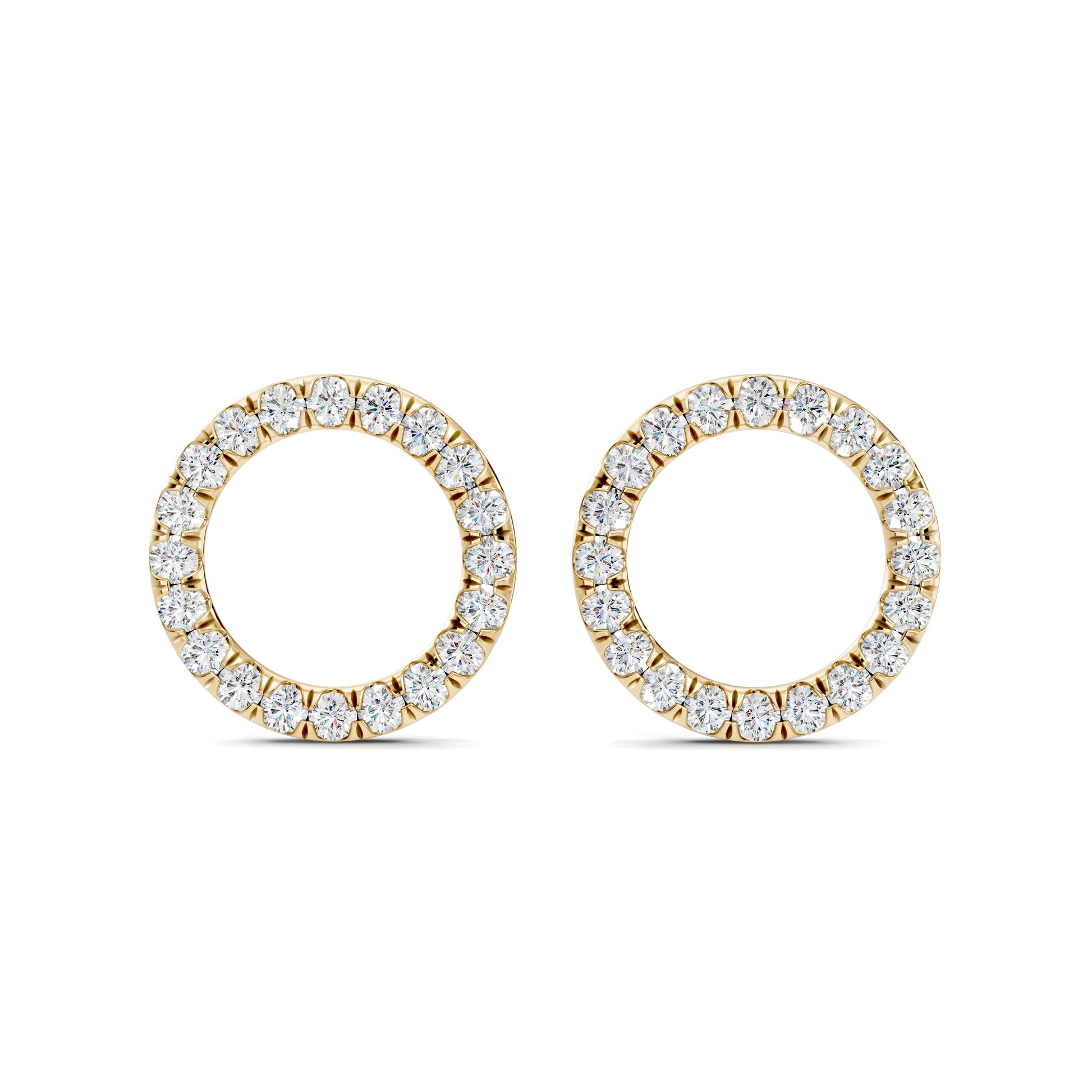 Audrey Front Hoop Lab Diamond Pave Earrings - view 5