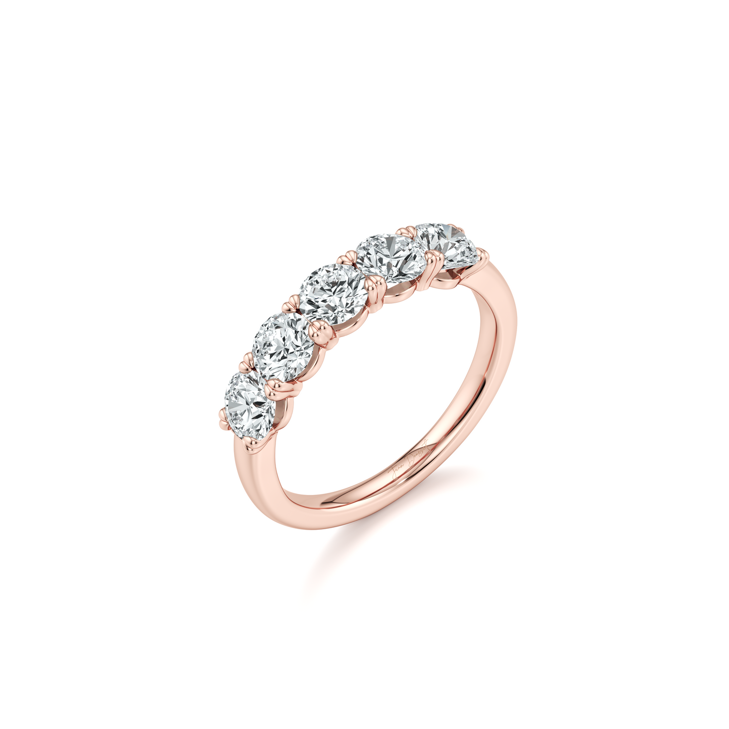 Elle 5-Stone Round Brilliant Lab Diamond Band - view 5