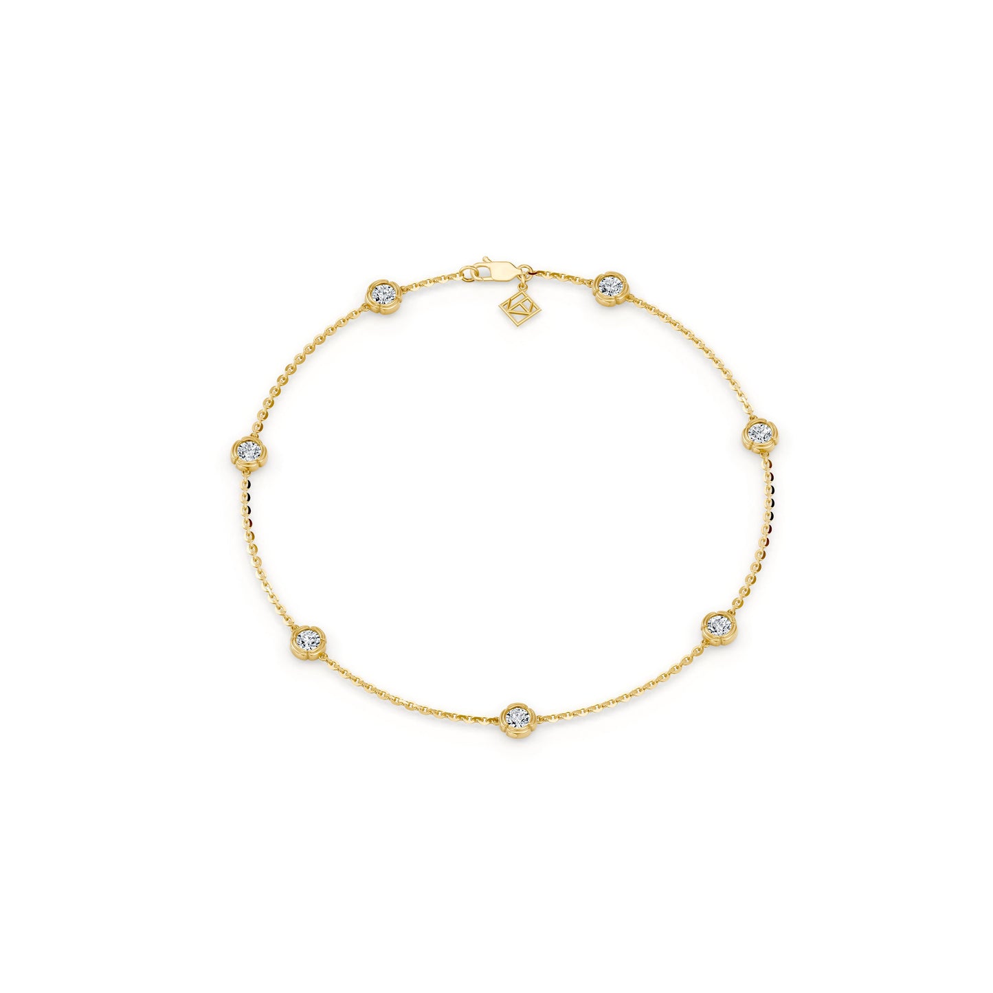 Doree By The Yard  Round Brilliant Lab Diamond Bracelet - view 5
